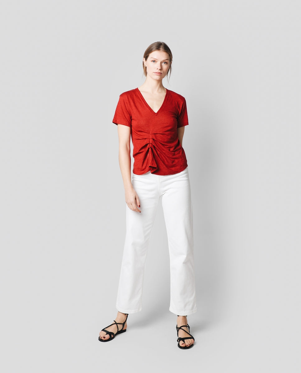 CAMISETA LINO FRUNCE