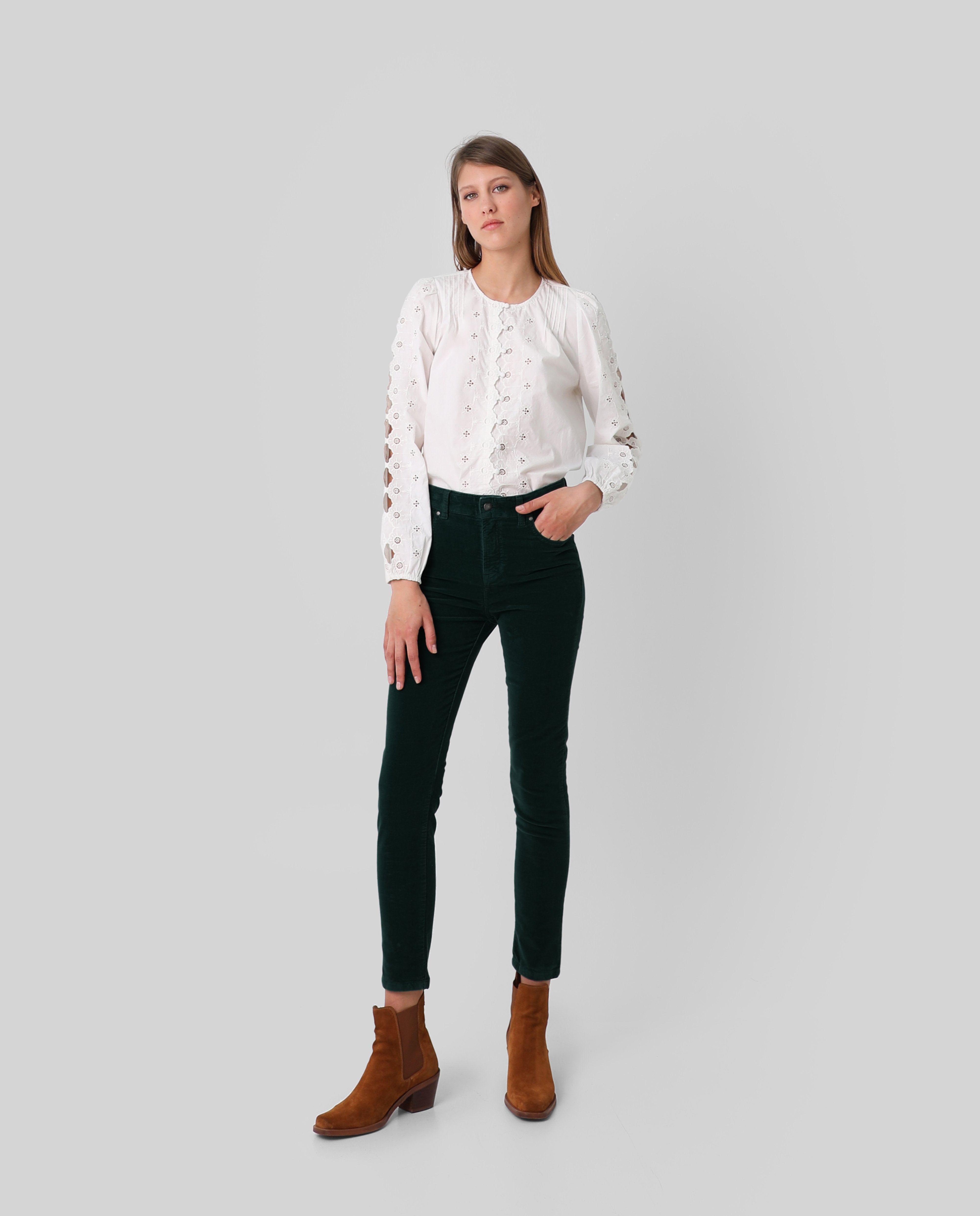 PANTALÓN SKINNY PANA
