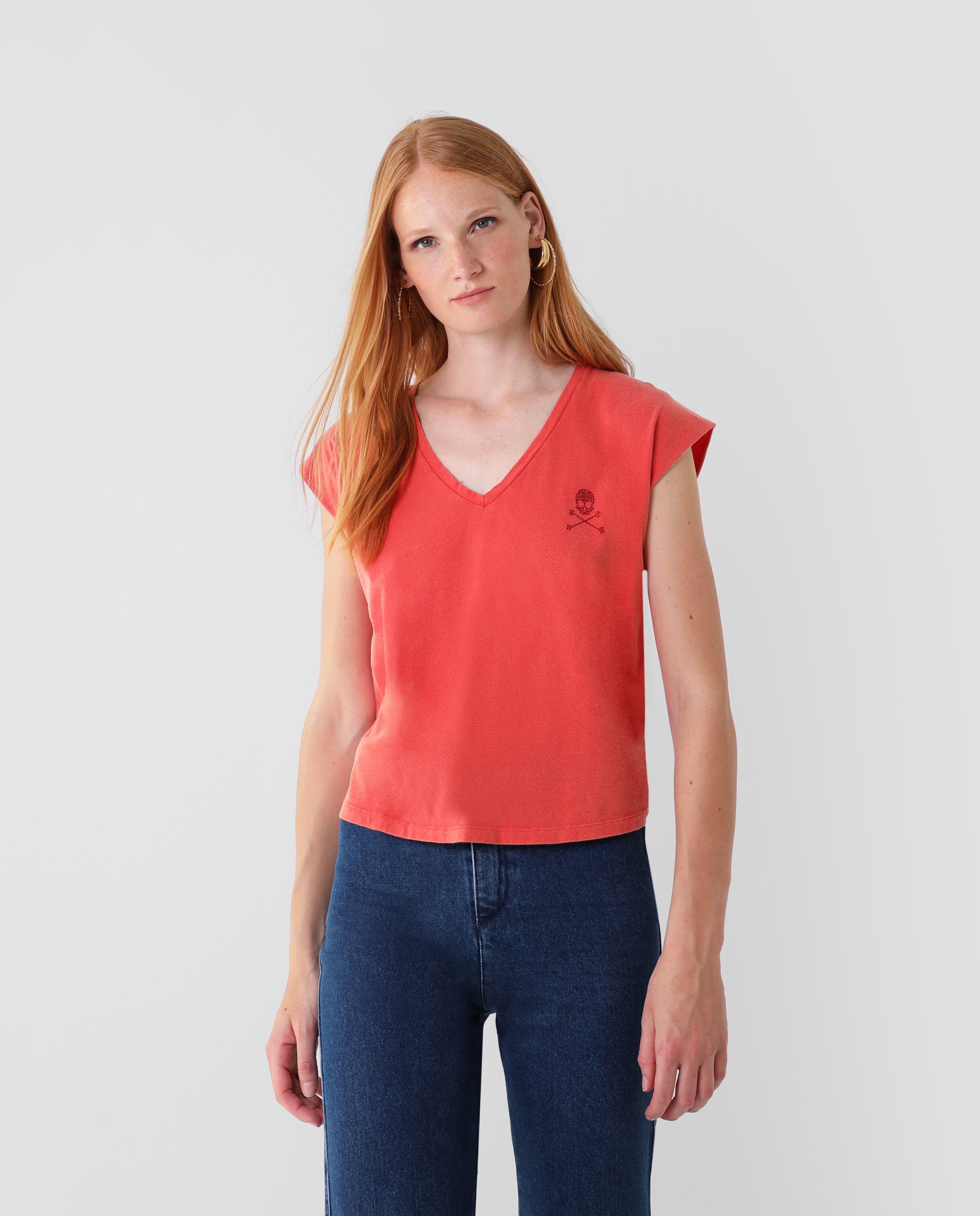 CAMISETA LOGO CALAVERA CRISTALES