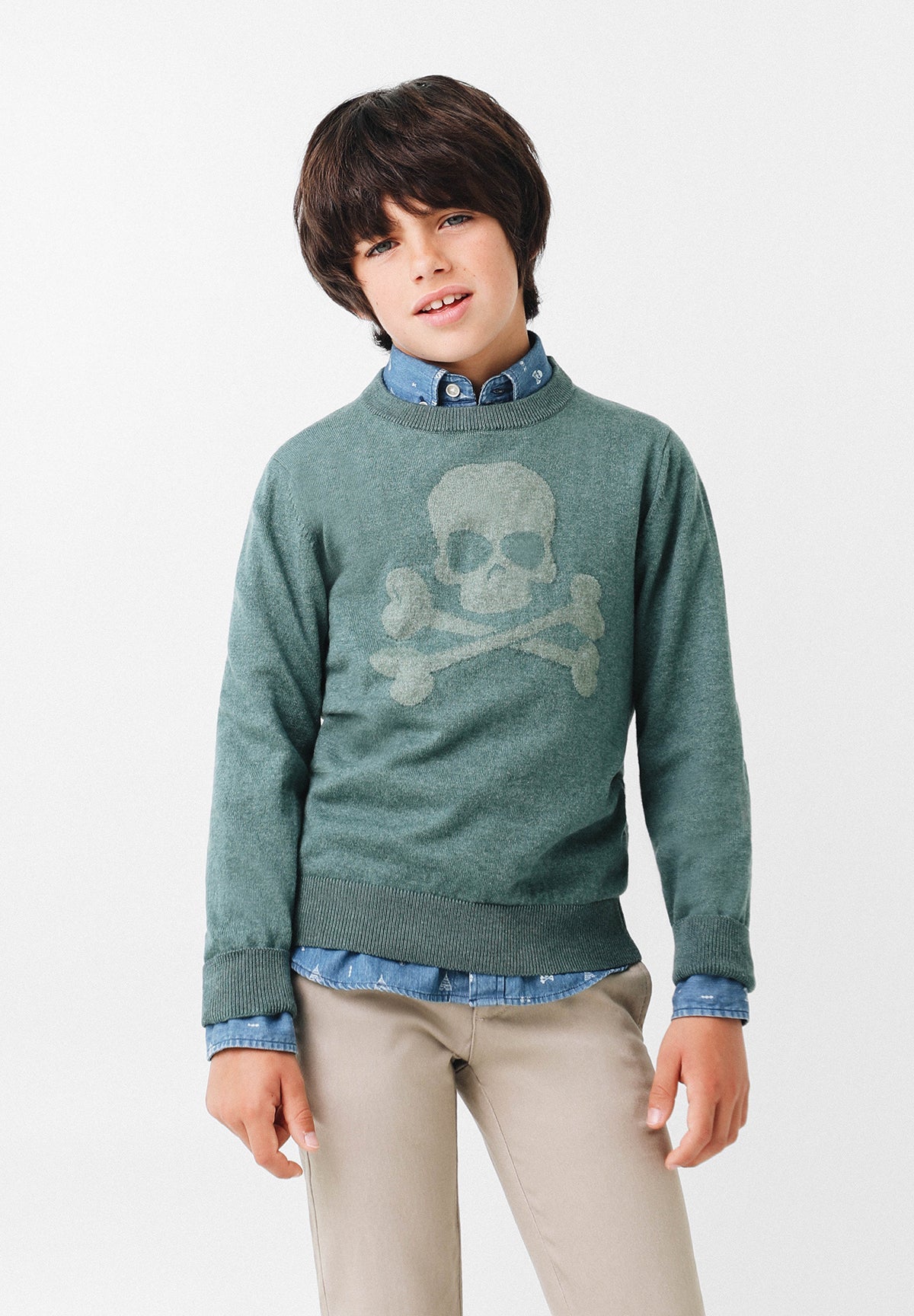 JERSEY TRICOT CALAVERA CONTRASTE