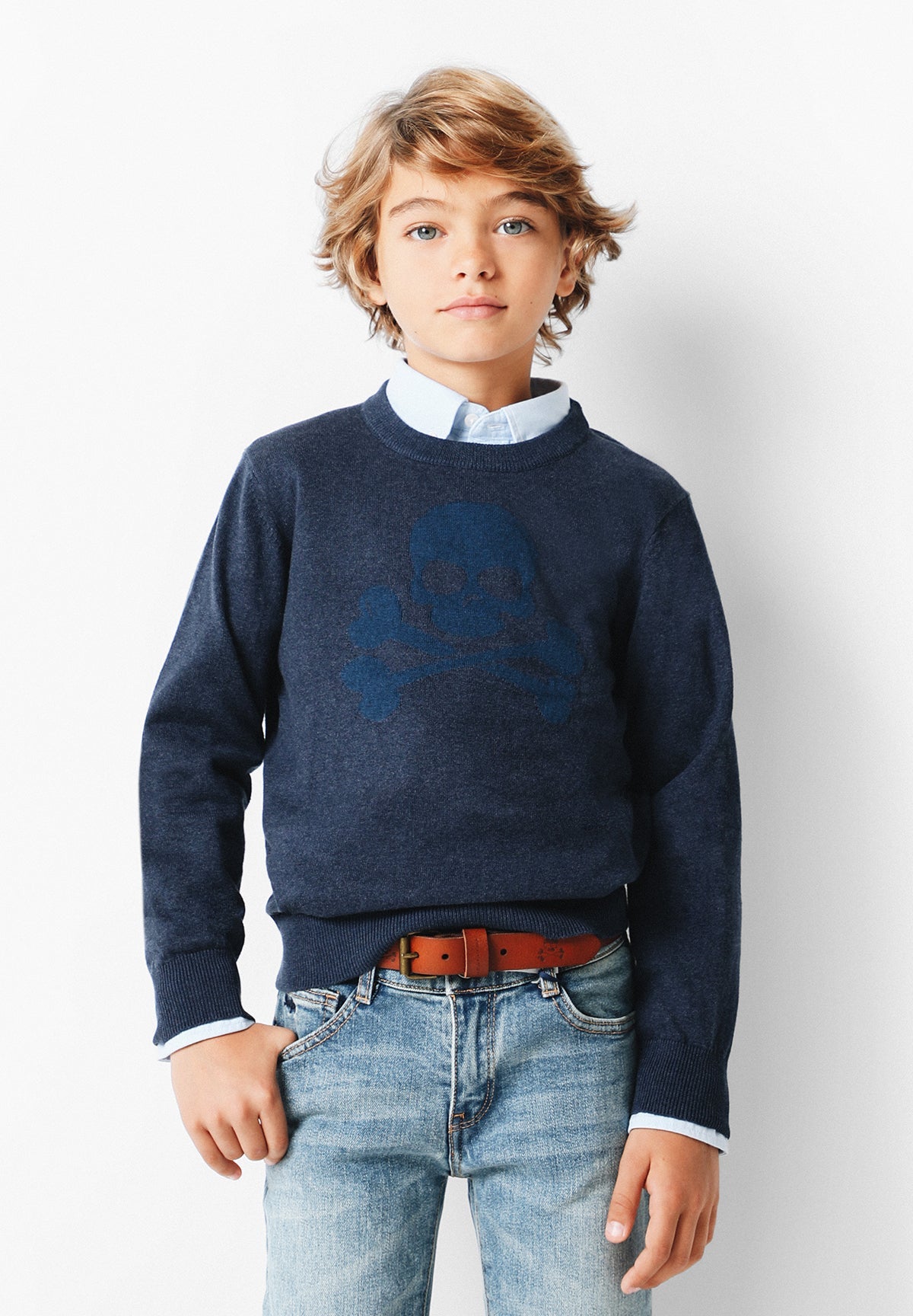 JERSEY TRICOT CALAVERA CONTRASTE