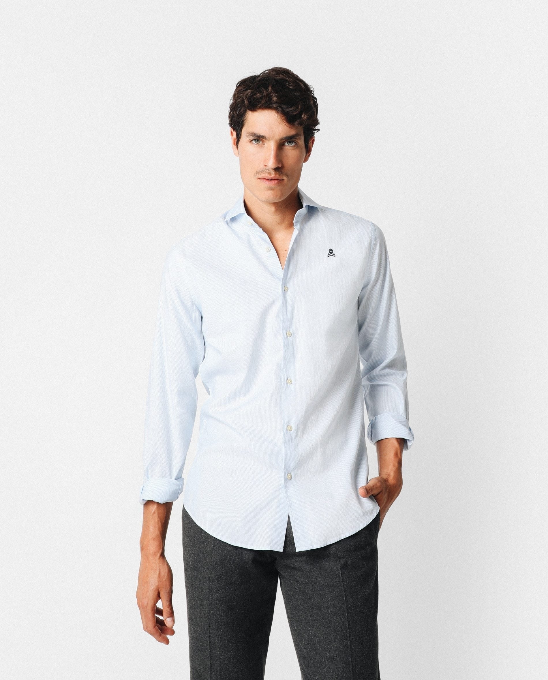 CAMISA CALAVERA CONTRASTE