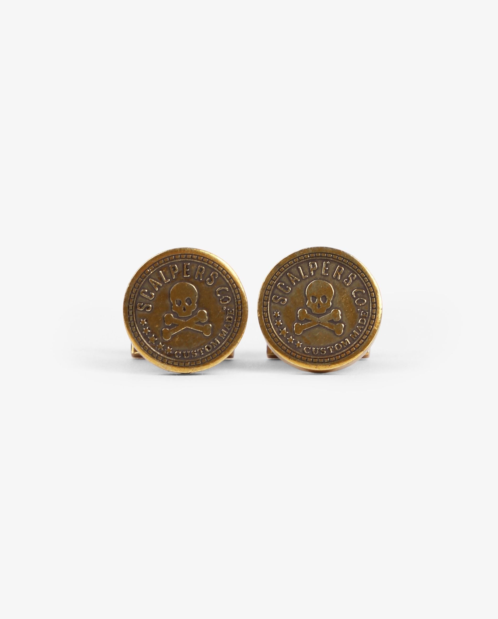 GEMELOS LATÓN MONEDA