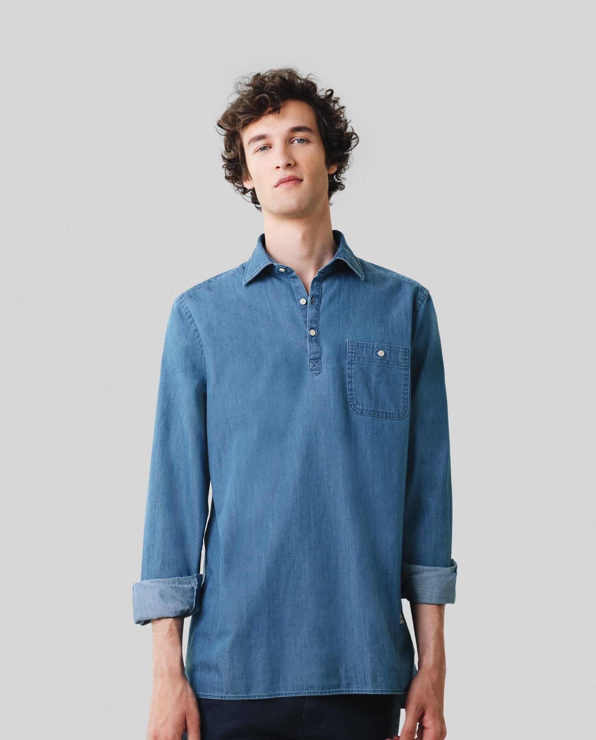 CAMISA POLERA DENIM