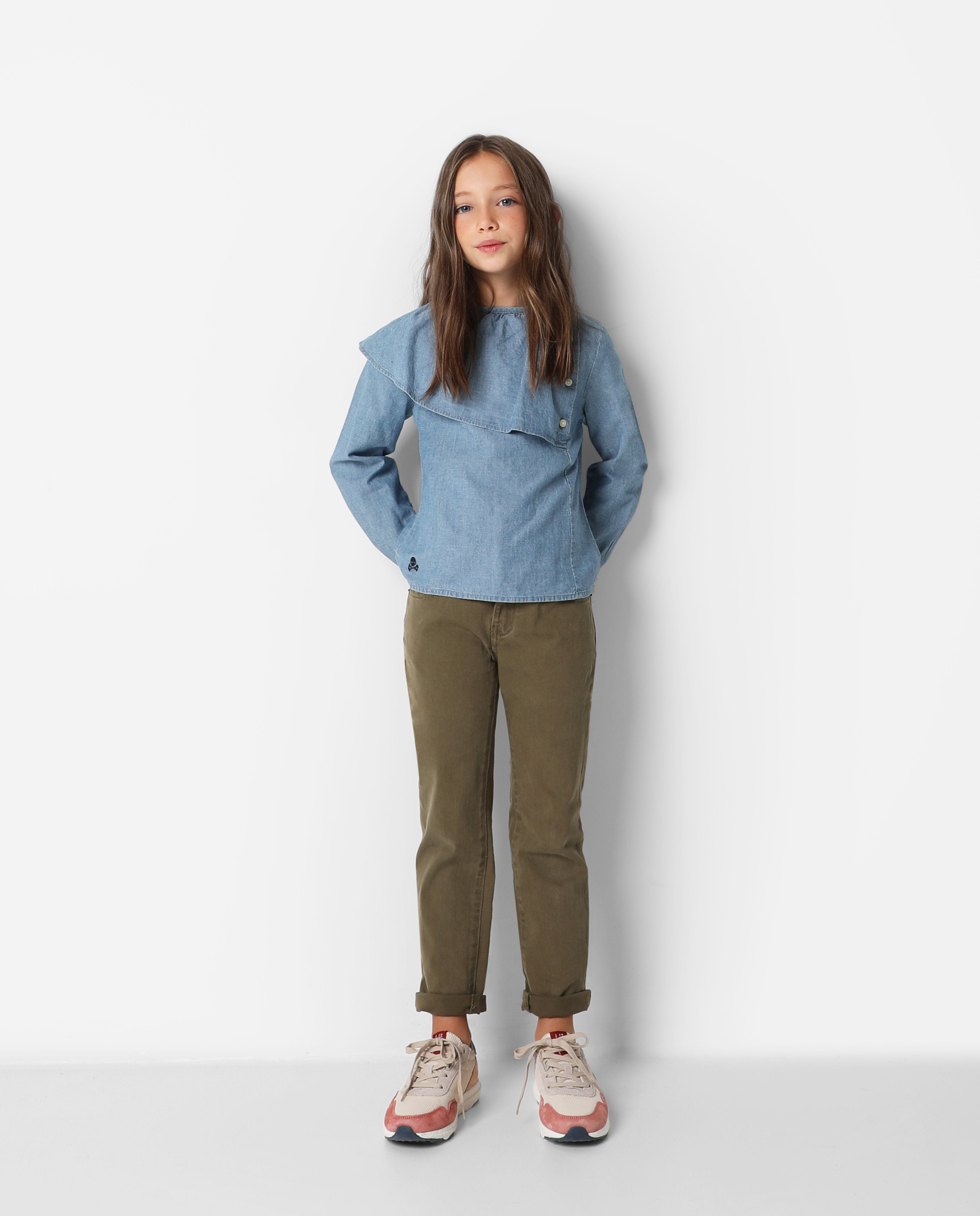 CAMISA DENIM VOLANTE CAPA