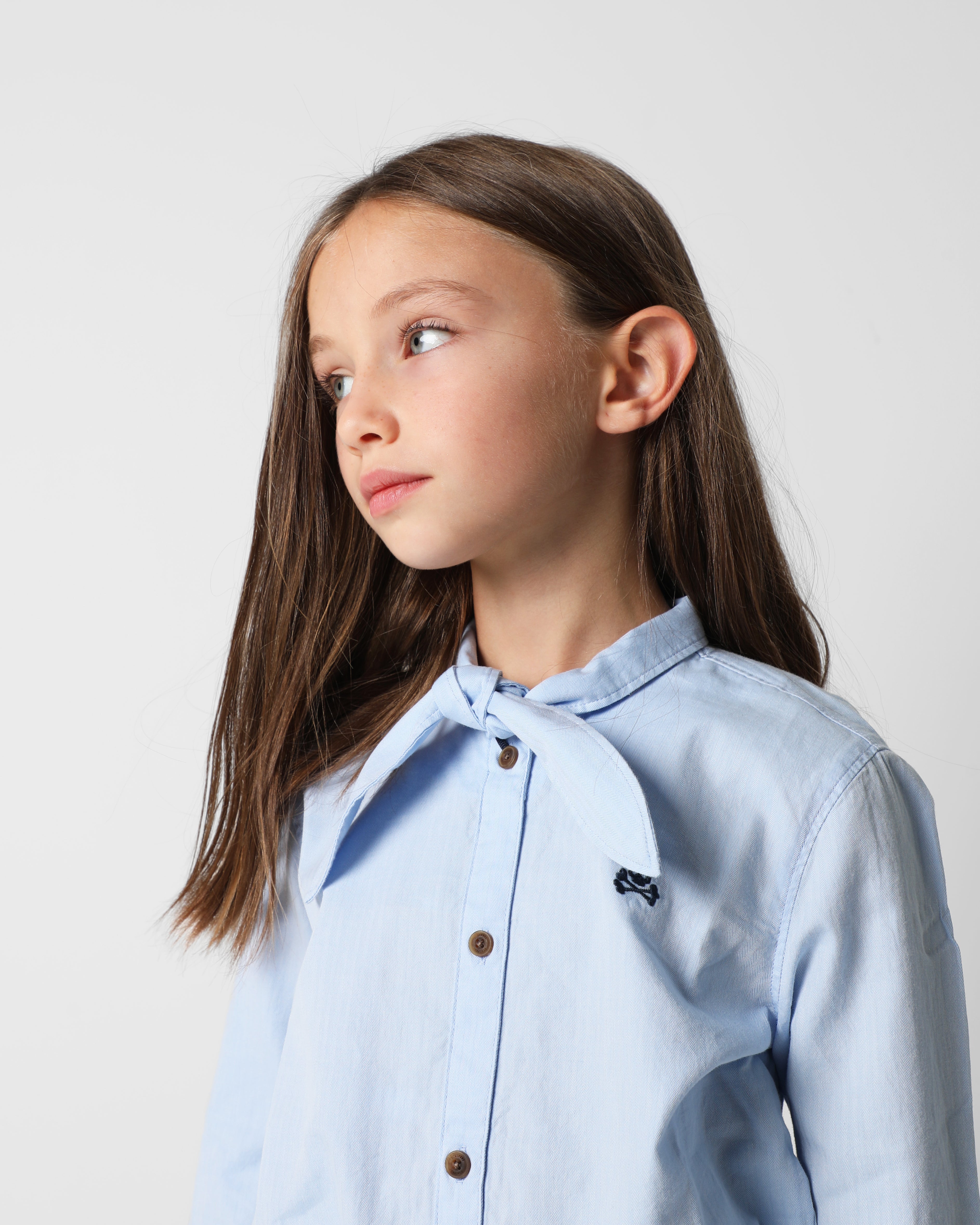 TIE COLLAR BLOUSE I GIRLS