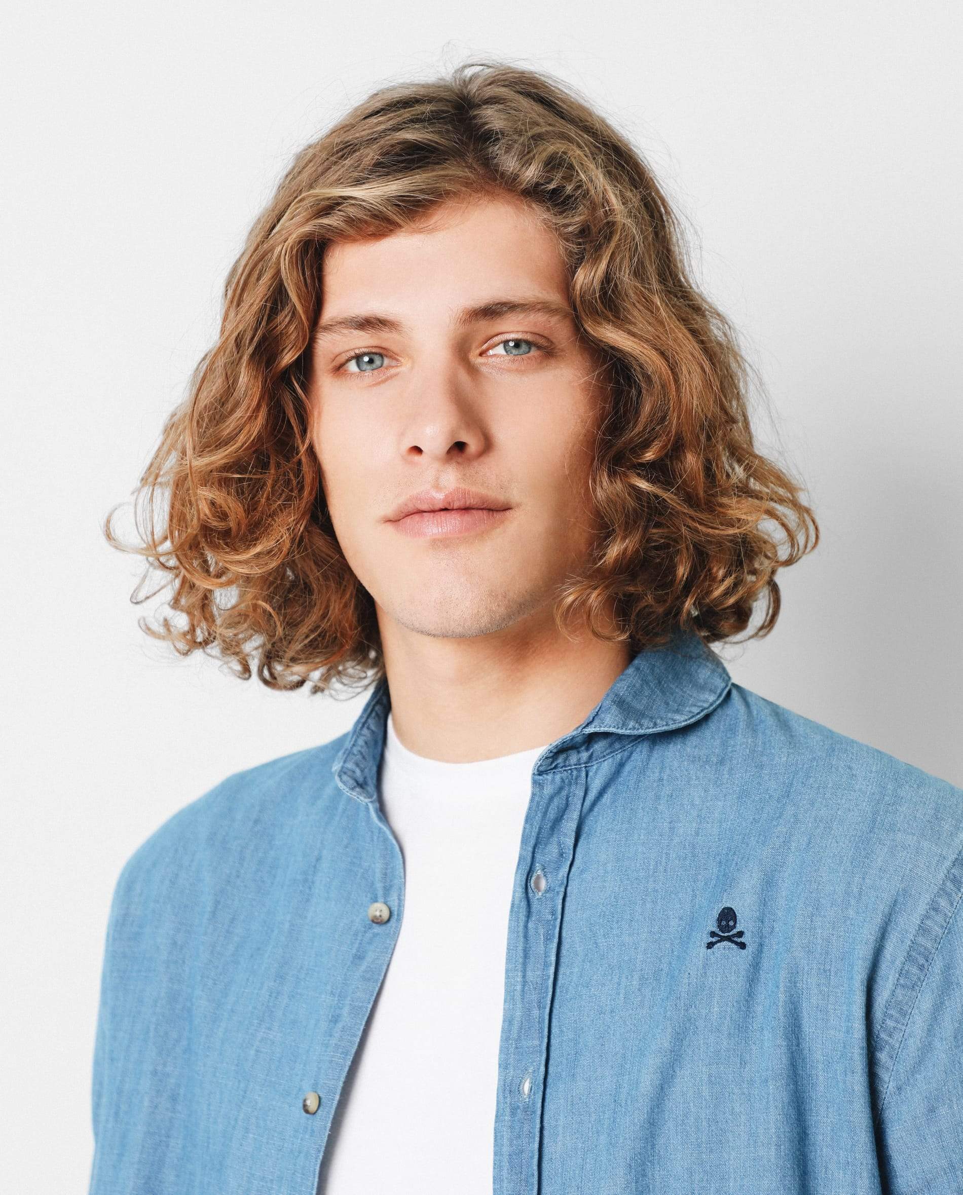 CAMISA DENIM CUELLO REDONDO