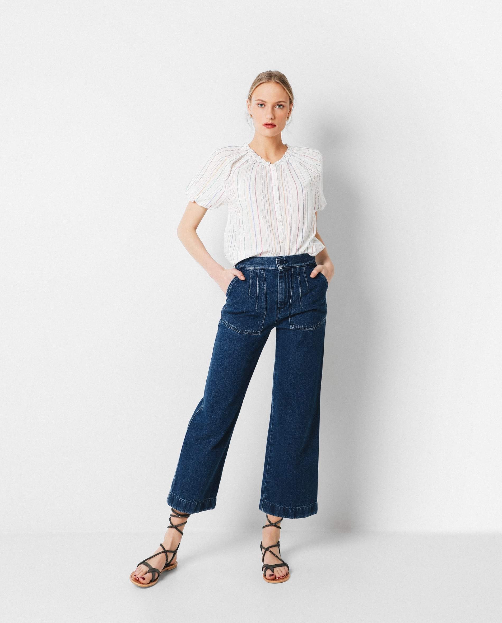 PANTALÓN DENIM CULOTTE