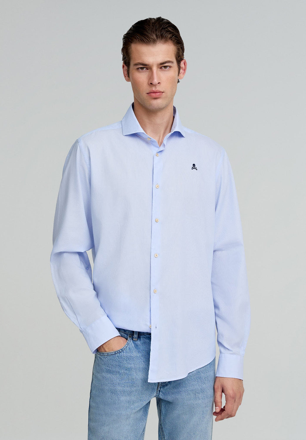 CAMISA VESTIR RAYAS CALAVERA CONTRASTE - Scalpers