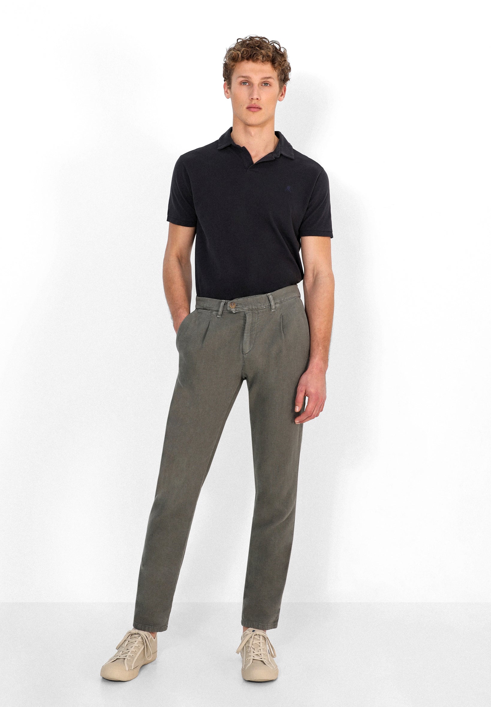 PANTALÓN PINZAS LINO ALGODÓN