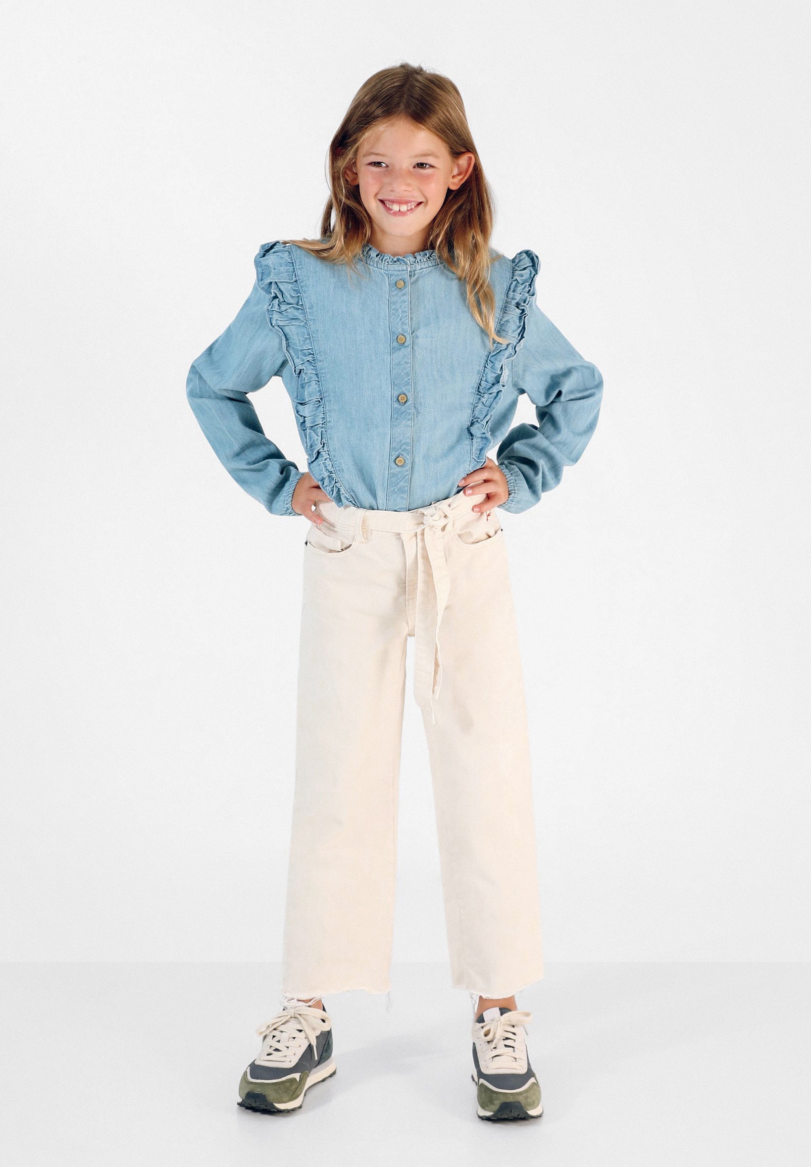 BLUSA DENIM VOLANTES