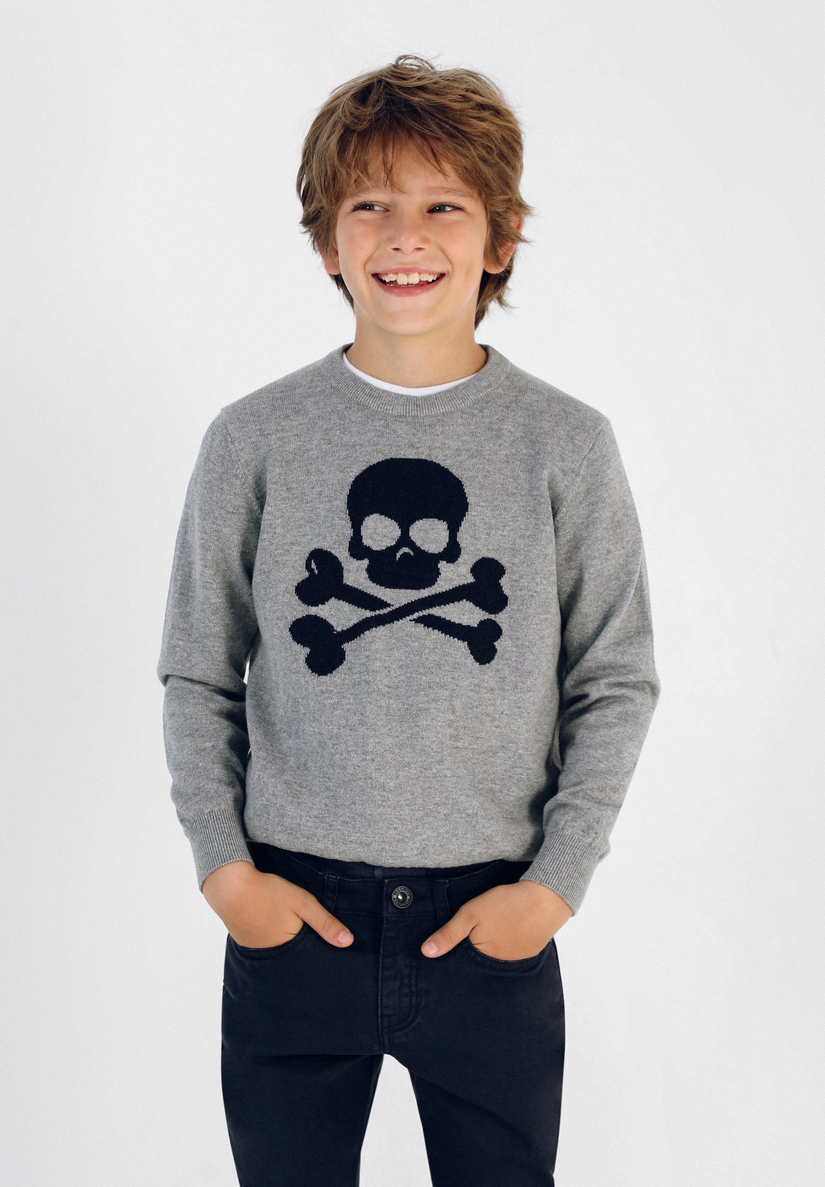 JERSEY CALAVERA INTARSIA