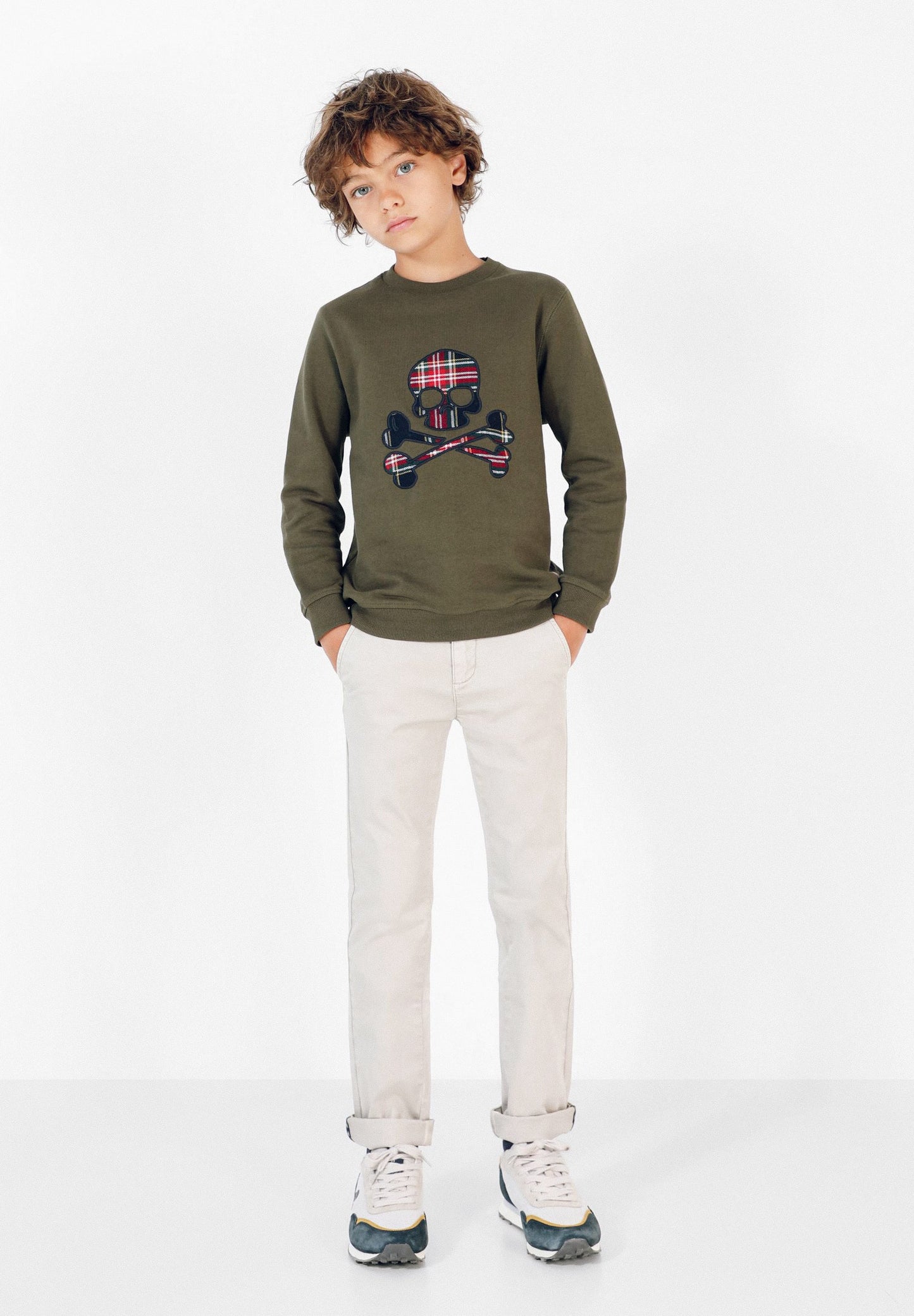 SUDADERA CALAVERA TARTÁN