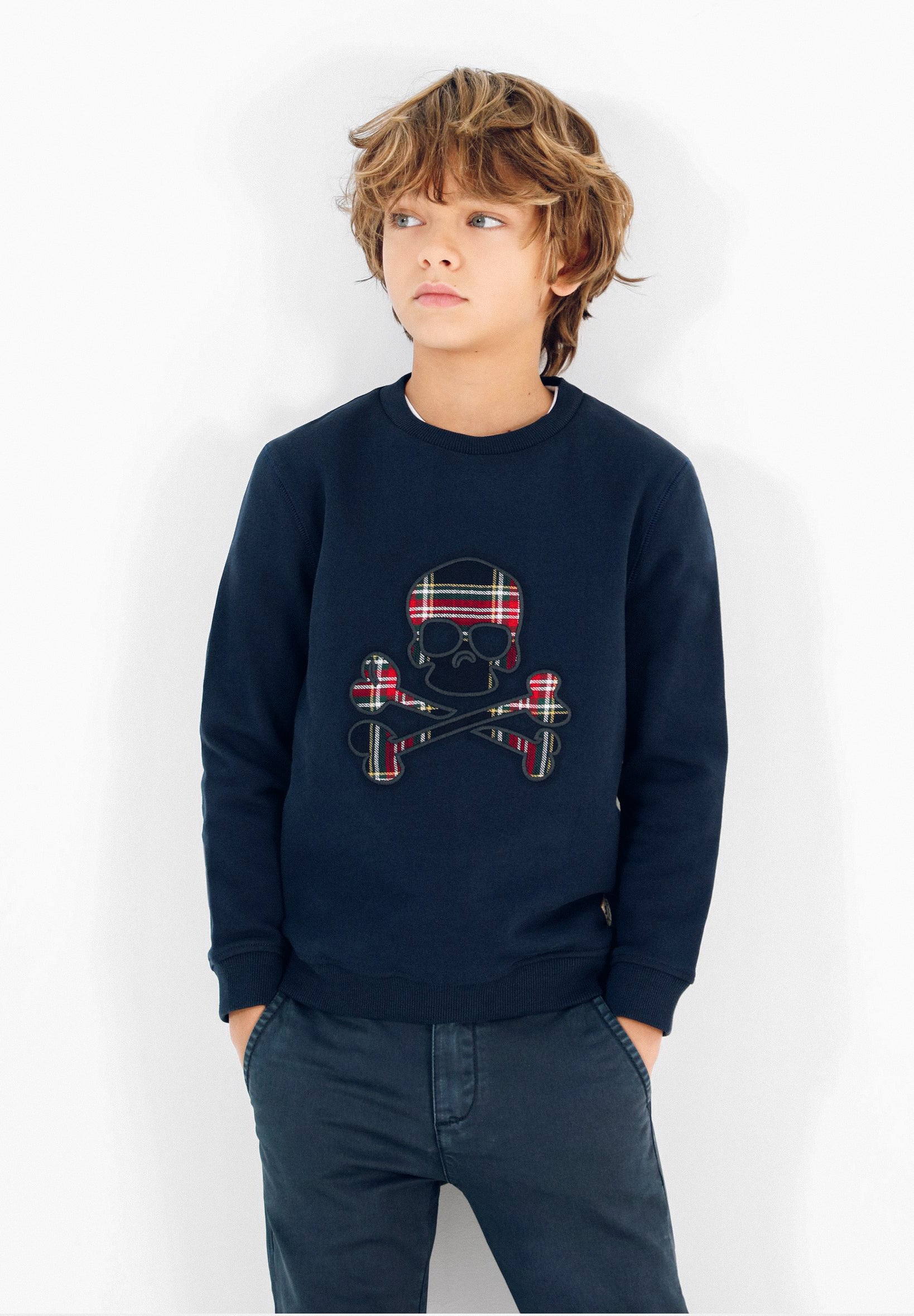 SUDADERA CALAVERA TARTÁN