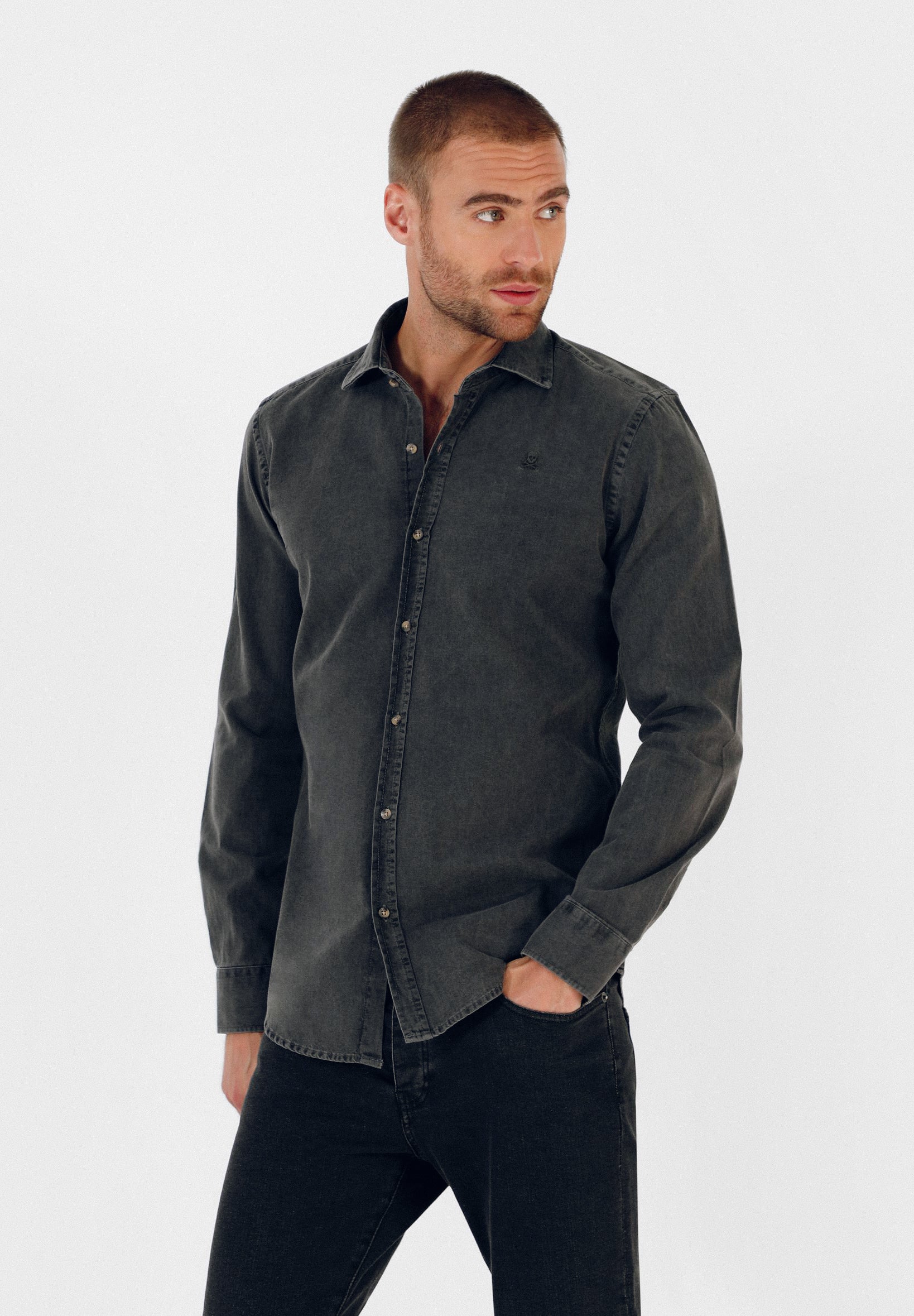 CAMISA DENIM LAVADA