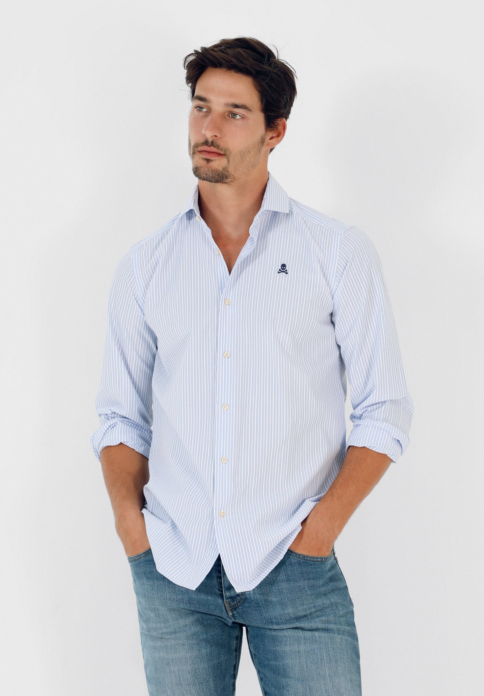 CAMISA RAYAS CALAVERA CONTRASTE