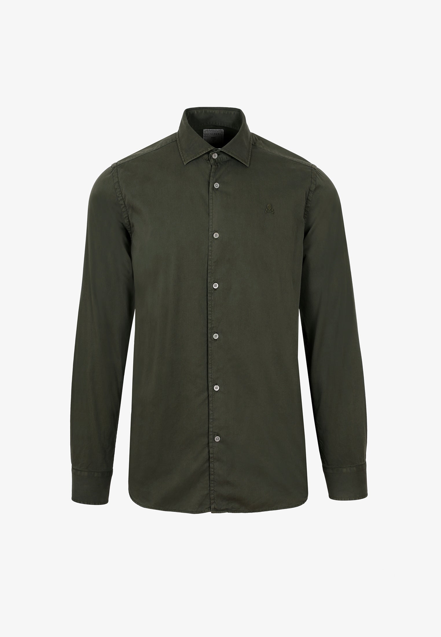 CAMISA CALAVERA BORDADA TONO