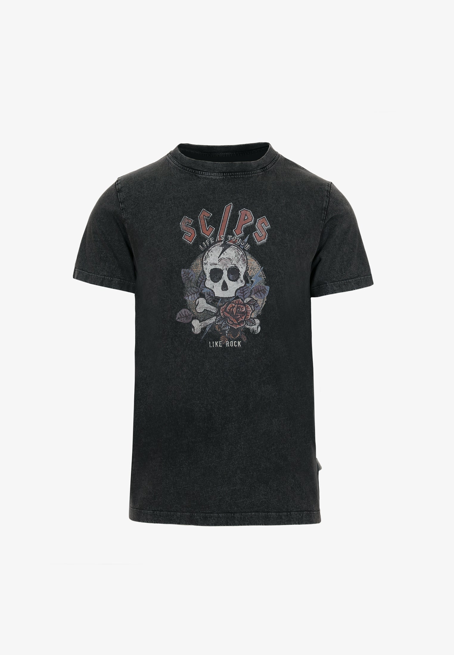 CAMISETA CALAVERA ROSAS