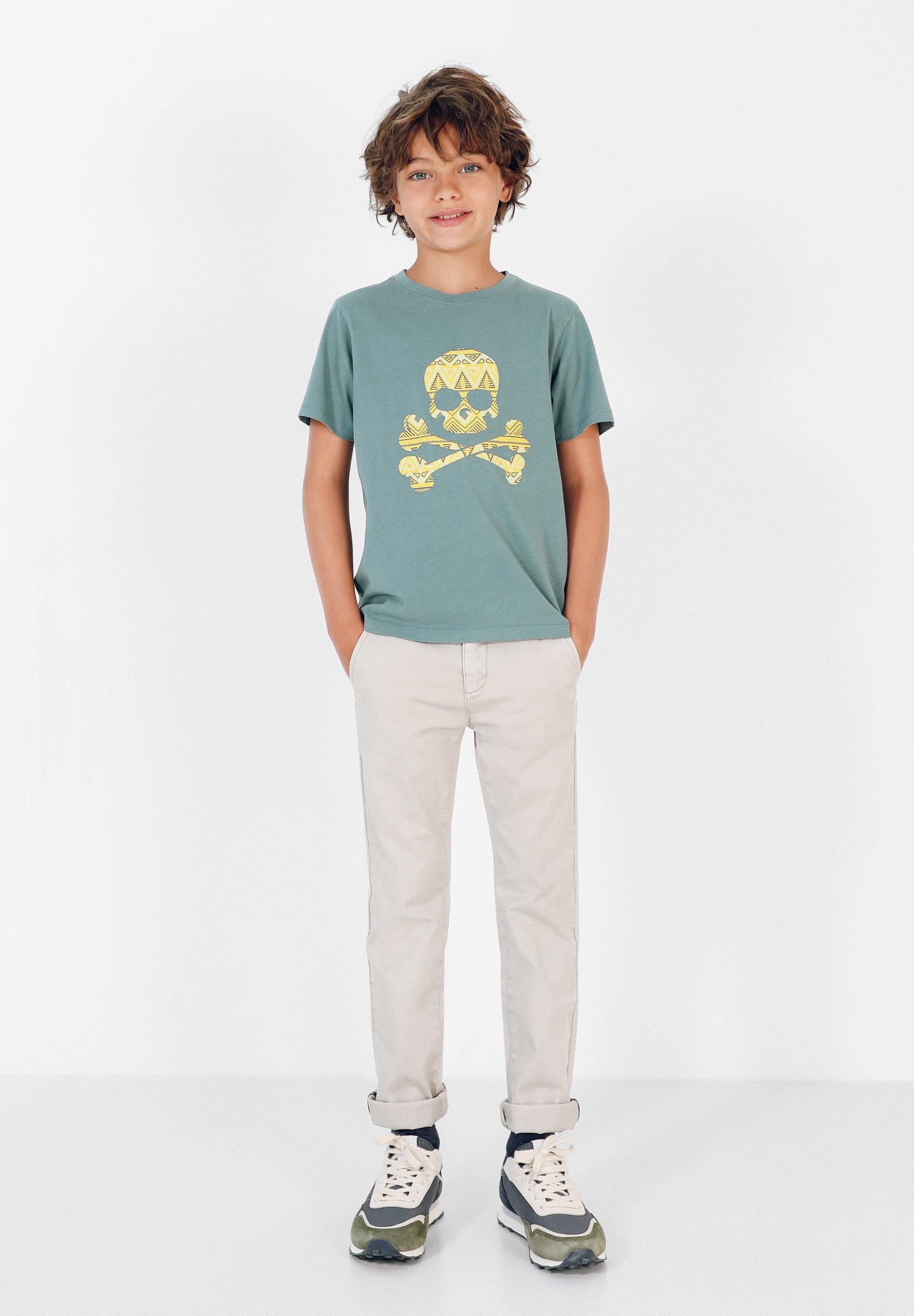CAMISETA CALAVERA ÉTNICA