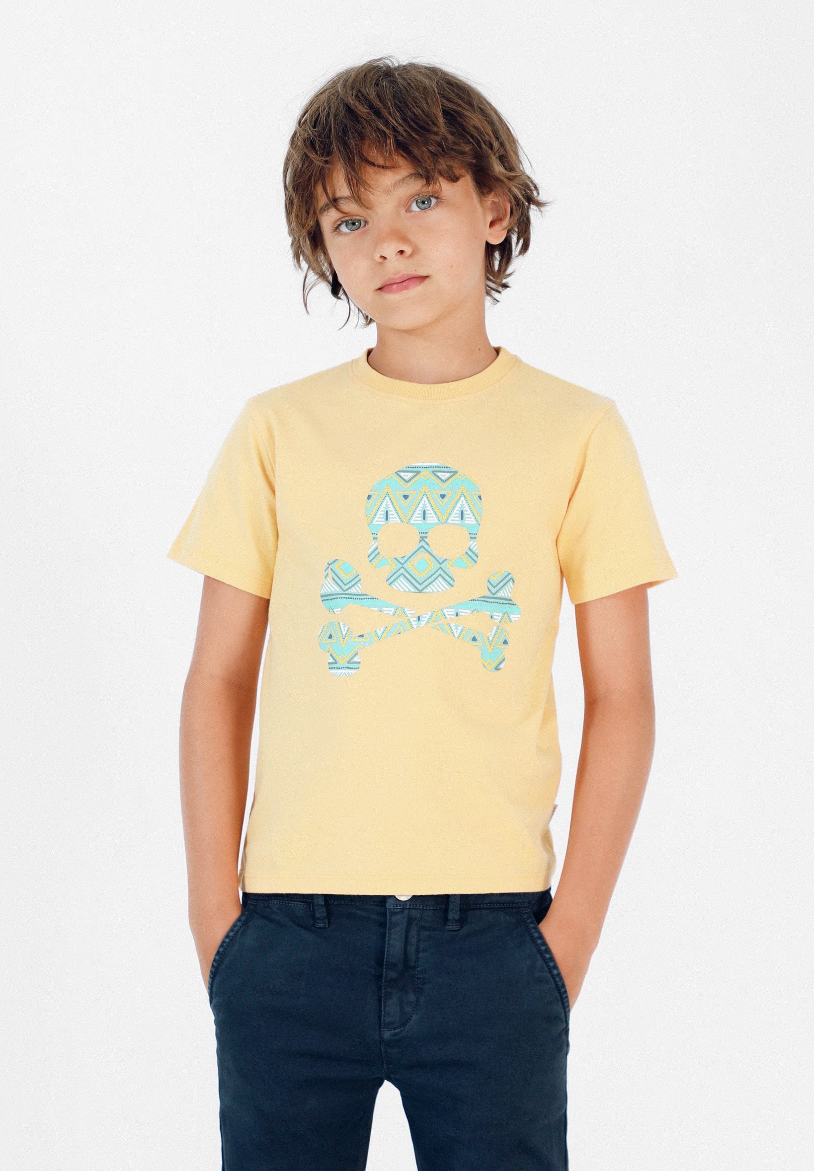 CAMISETA CALAVERA ÉTNICA