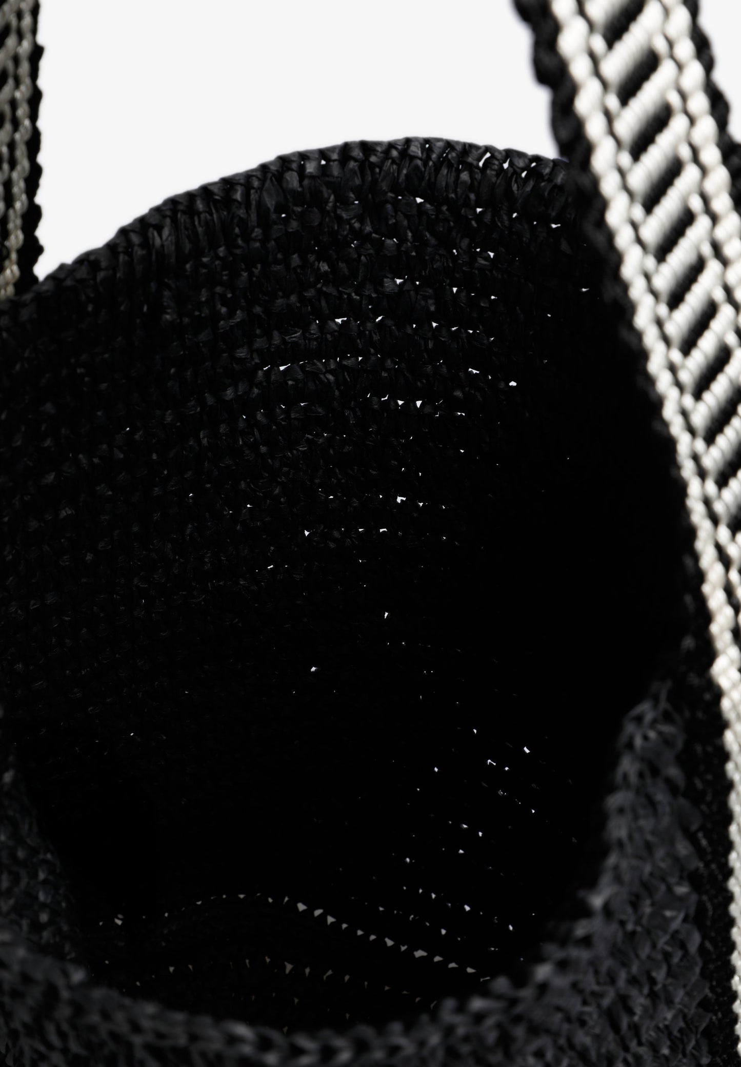 BOLSO CUBO RAFIA BICOLOR