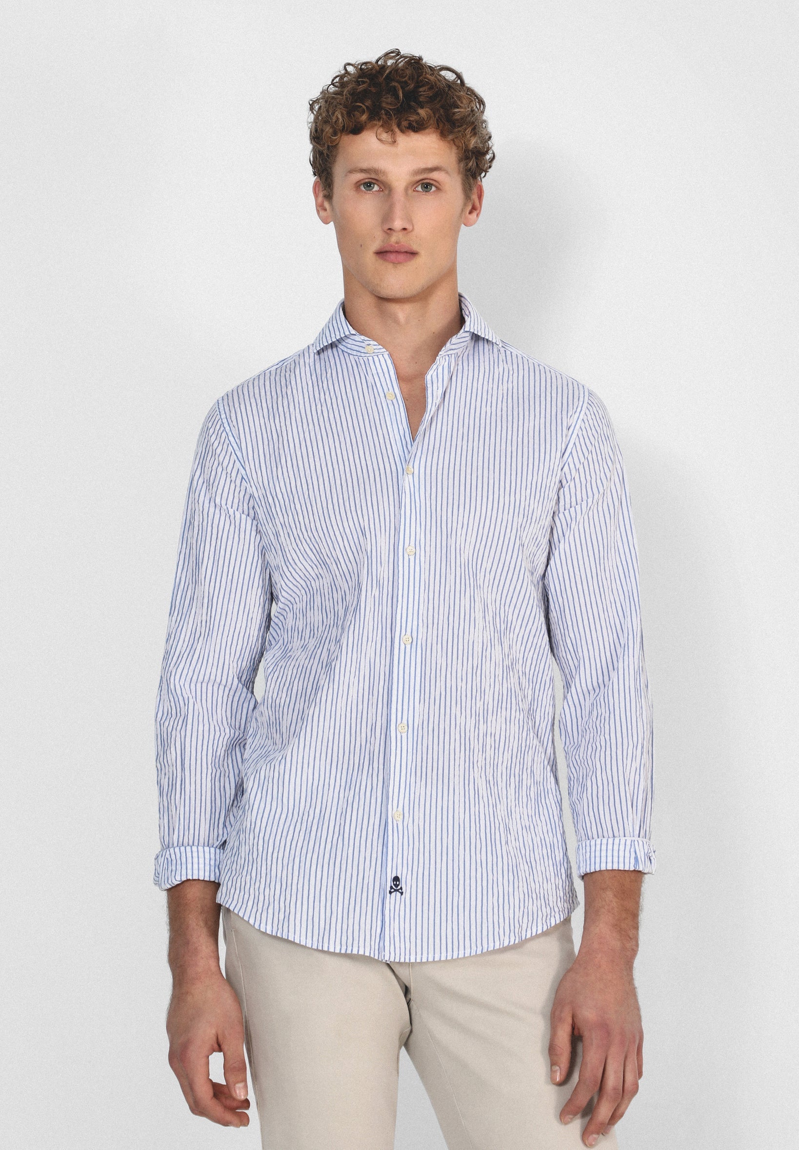 CAMISA RAYAS SEERSUCKER