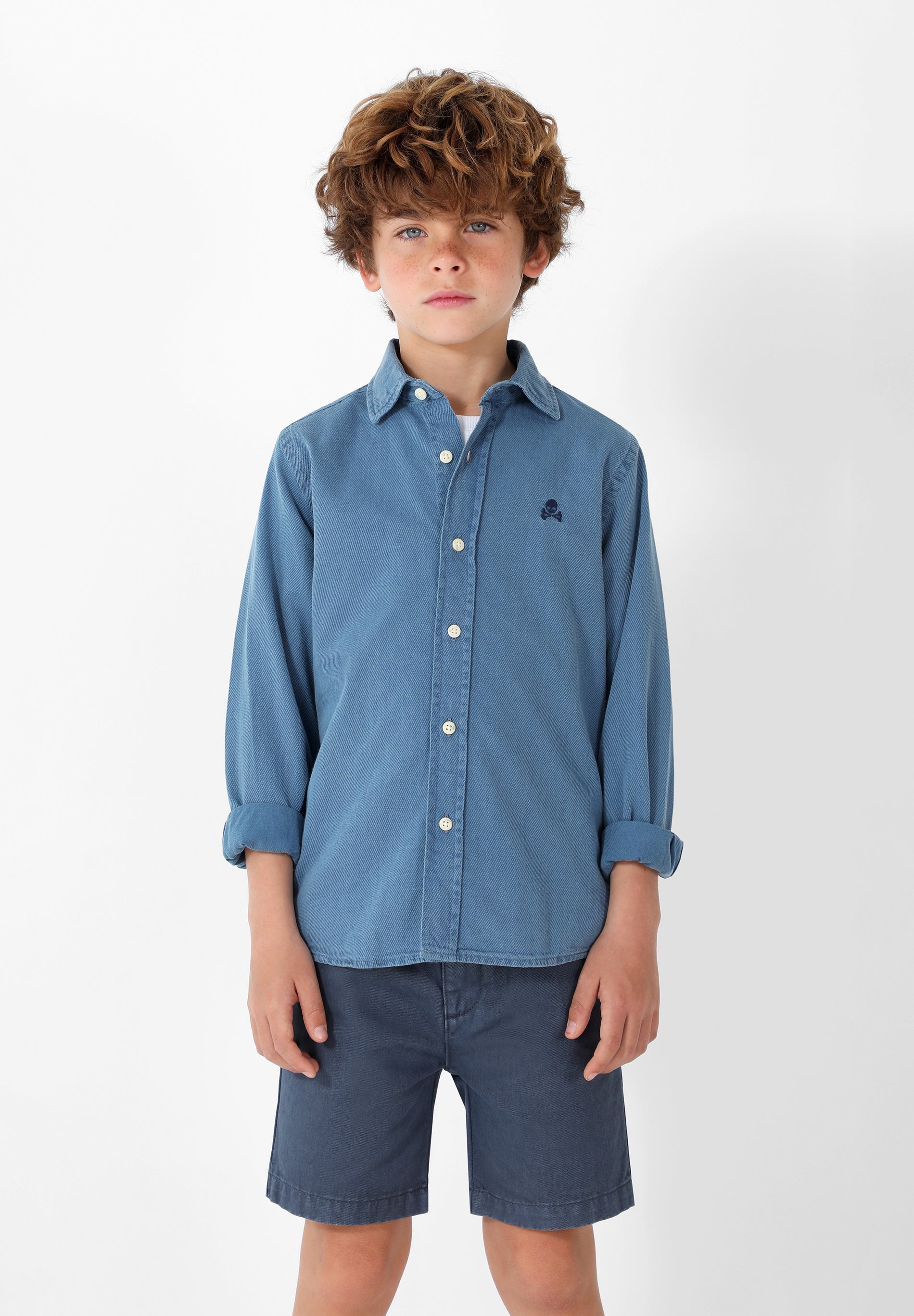 CAMISA DENIM ESTRUCTURA RAYADA