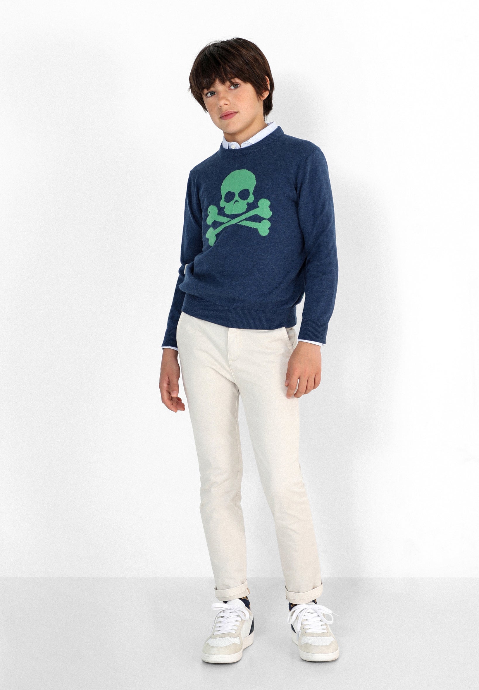 JERSEY CALAVERA INTARSIA