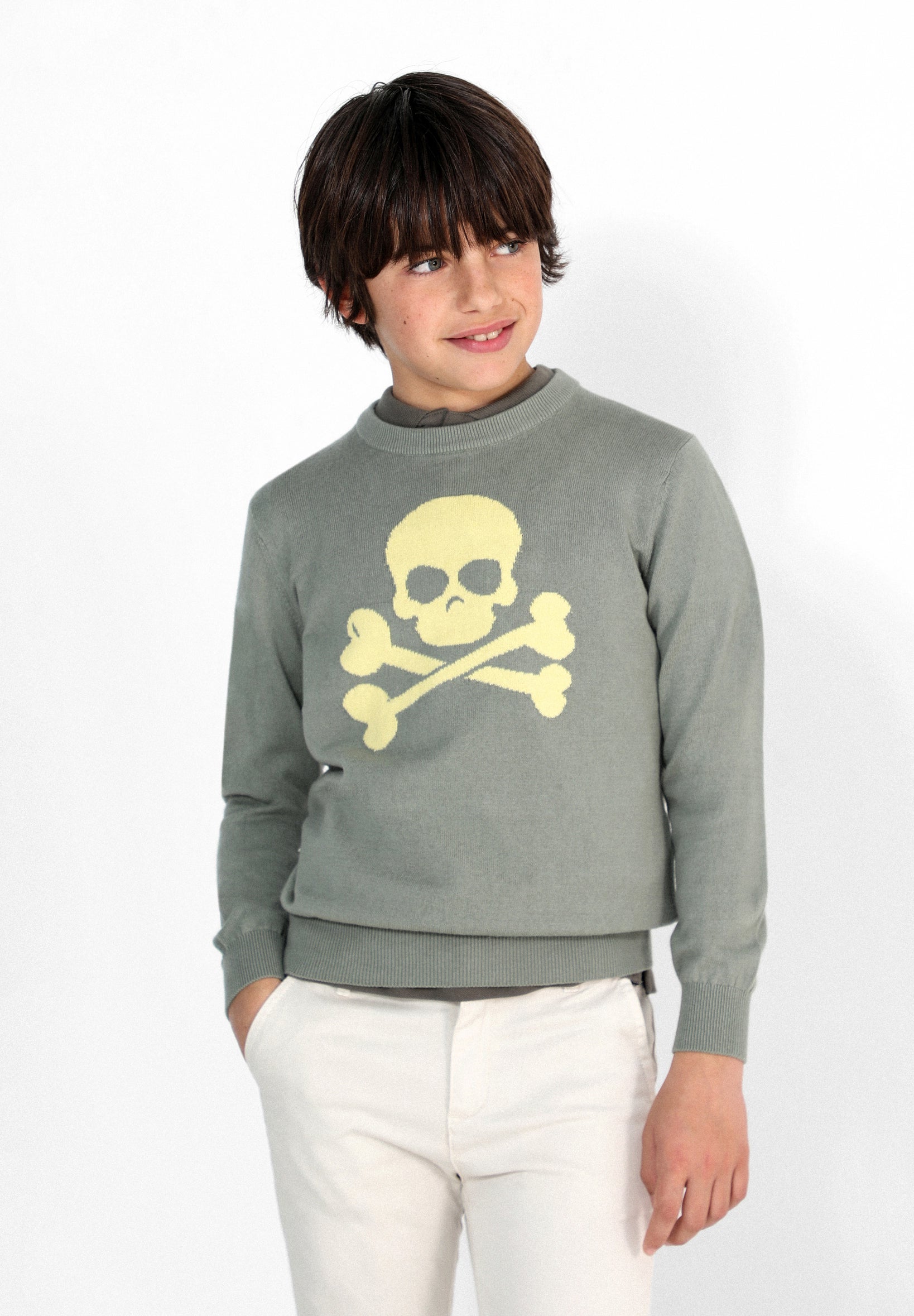 JERSEY CALAVERA INTARSIA