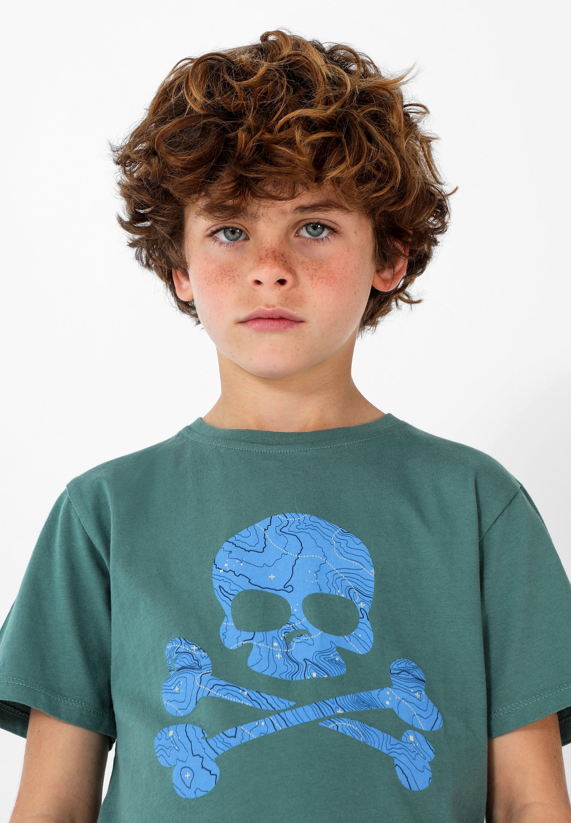 CAMISETA CALAVERA MAPA