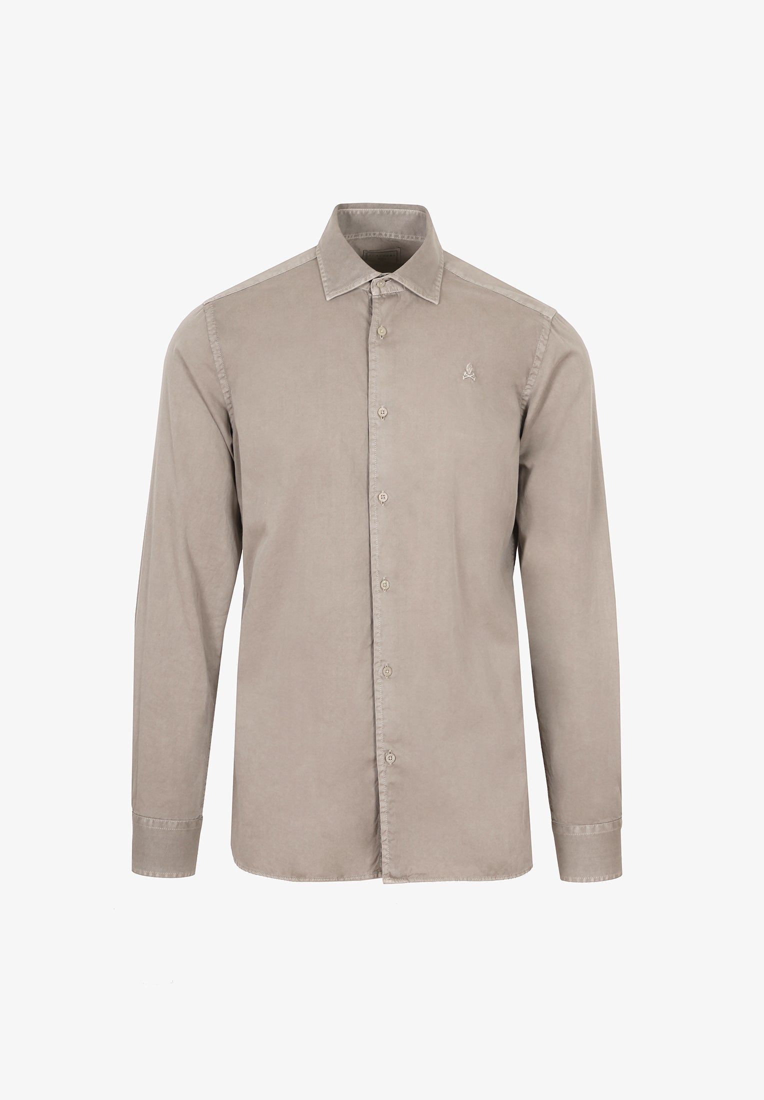 CAMISA CALAVERA BORDADA TONO