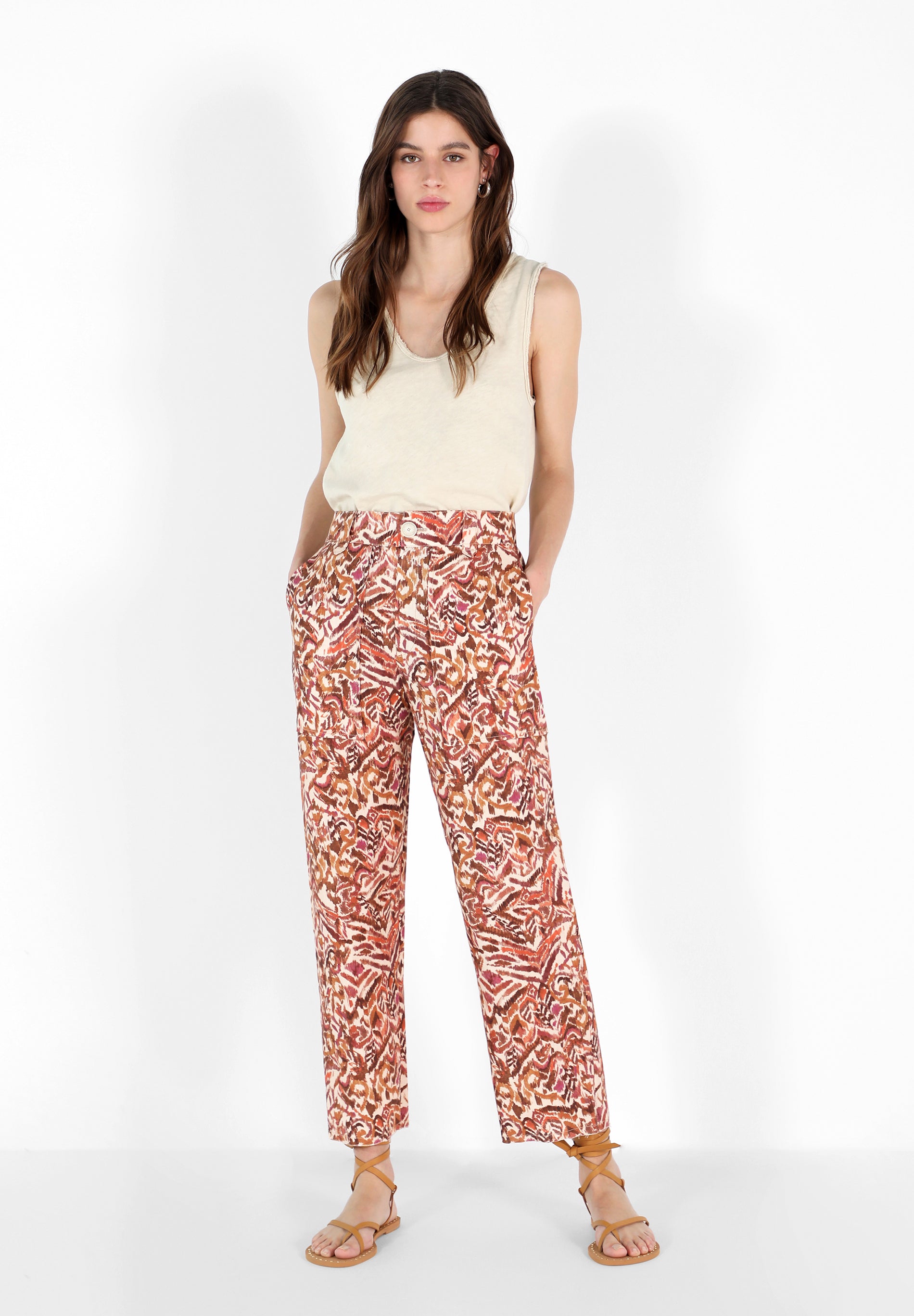 PANTALÓN LINO ESTAMPADO