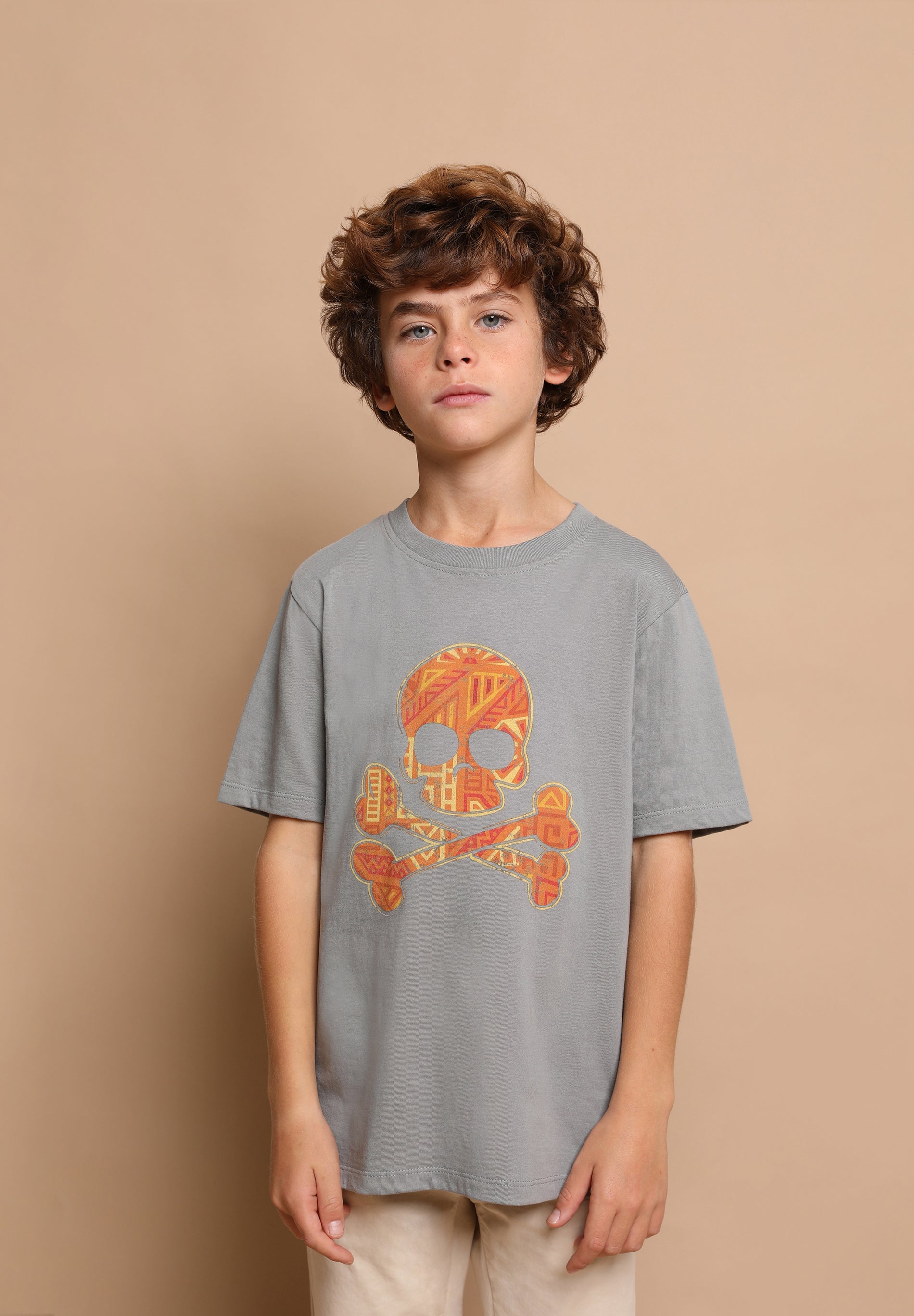 CAMISETA CALAVERA ESTAMPADA
