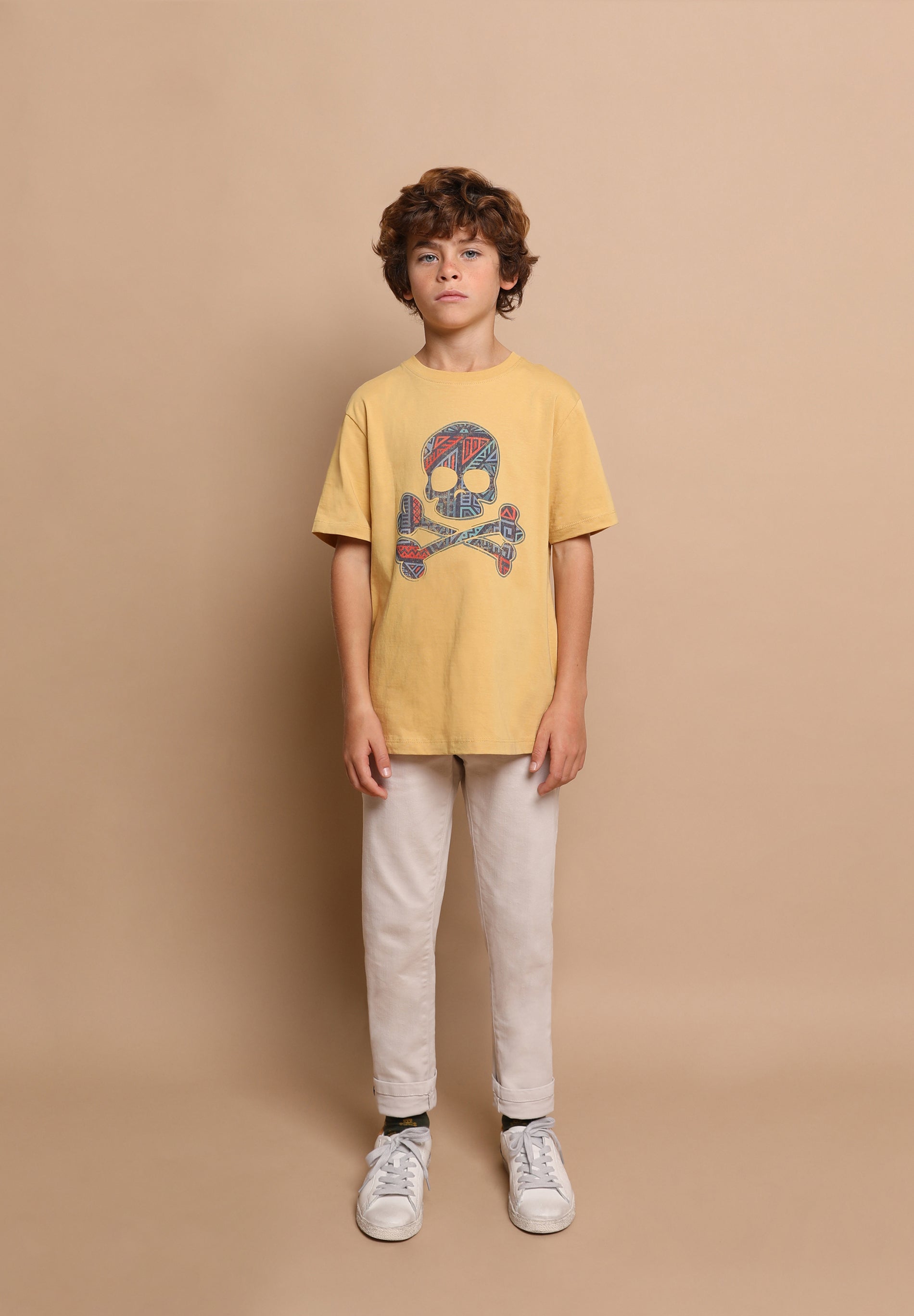 CAMISETA CALAVERA ESTAMPADA