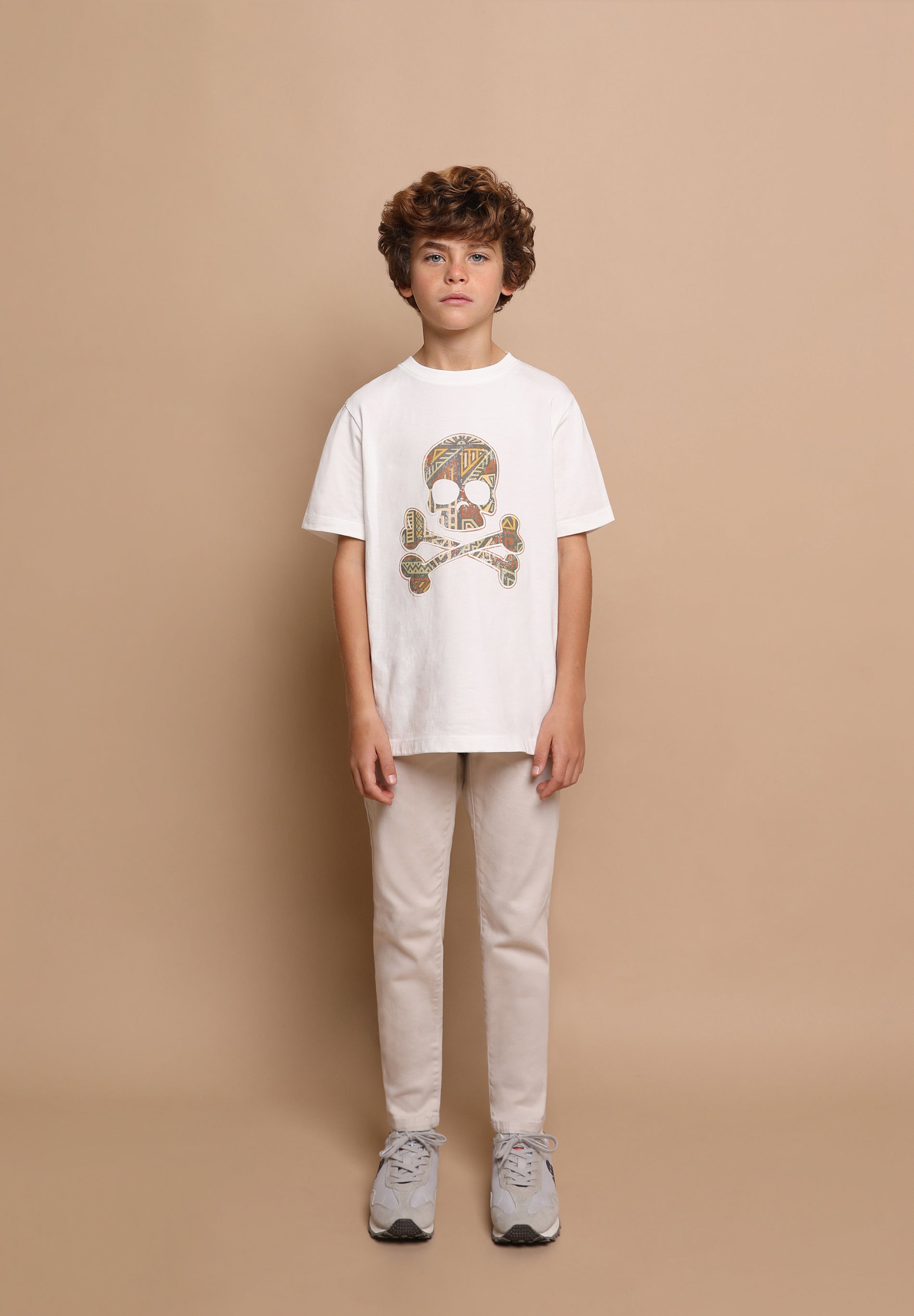 CAMISETA CALAVERA ESTAMPADA