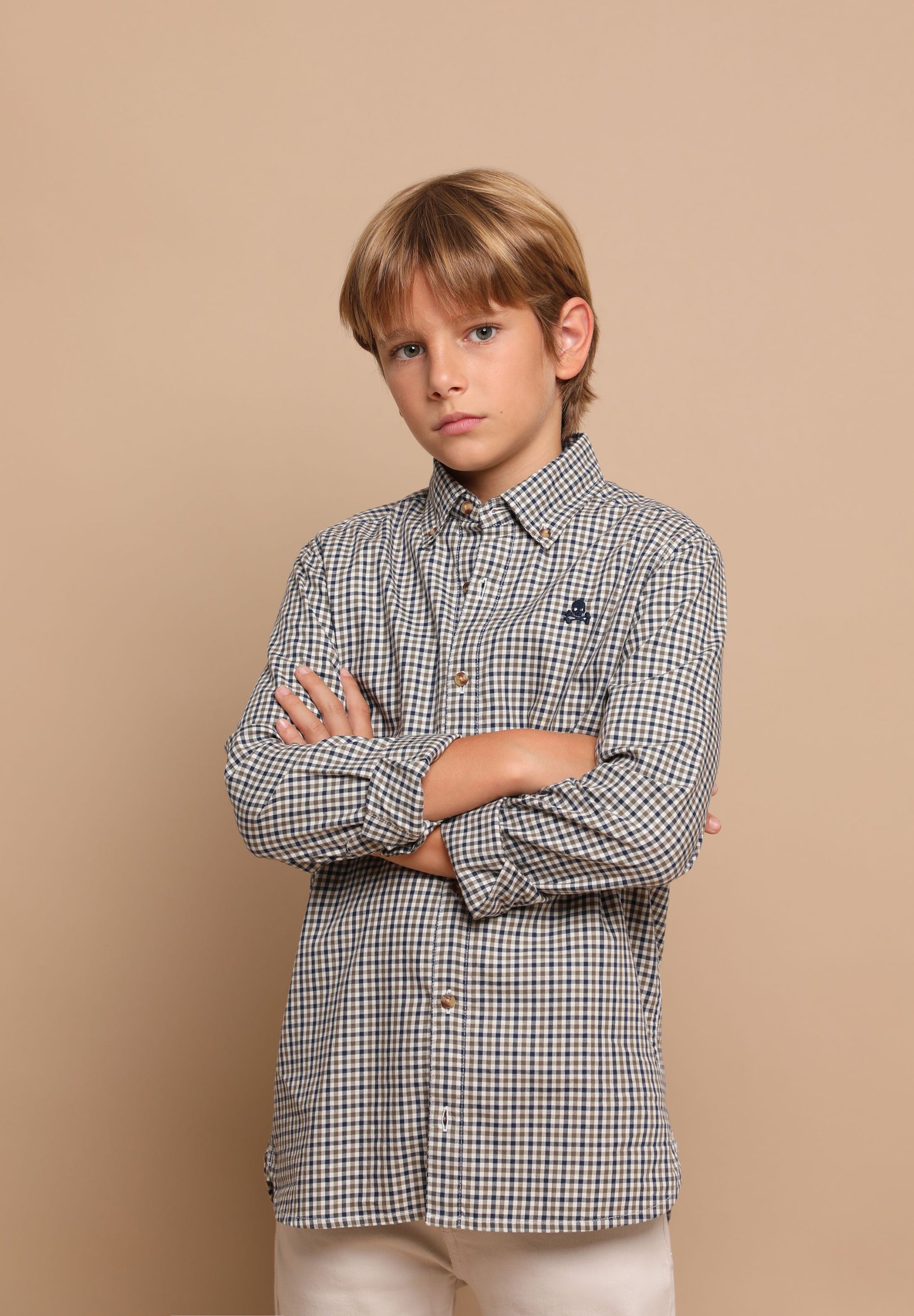 CAMISA CUADROS CUELLO BOTONES