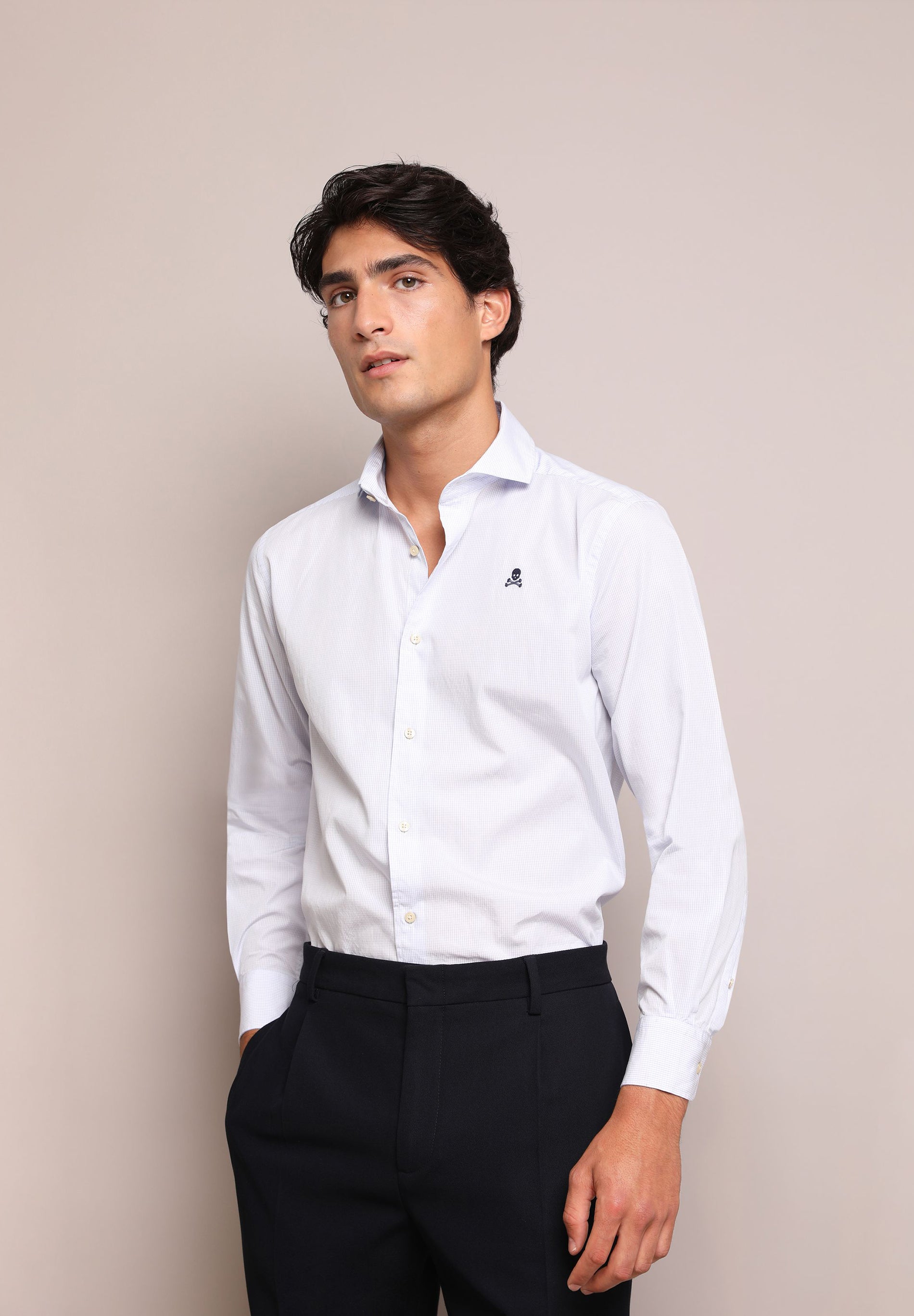 CAMISA CUADROS CALAVERA CONTRASTE