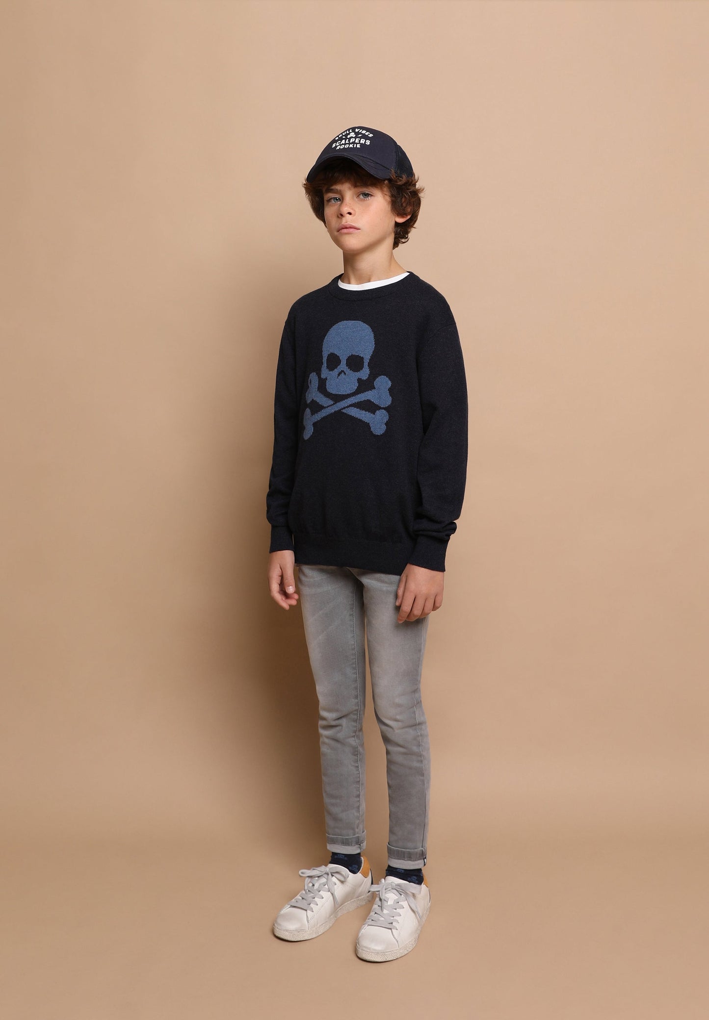 JERSEY CALAVERA INTARSIA