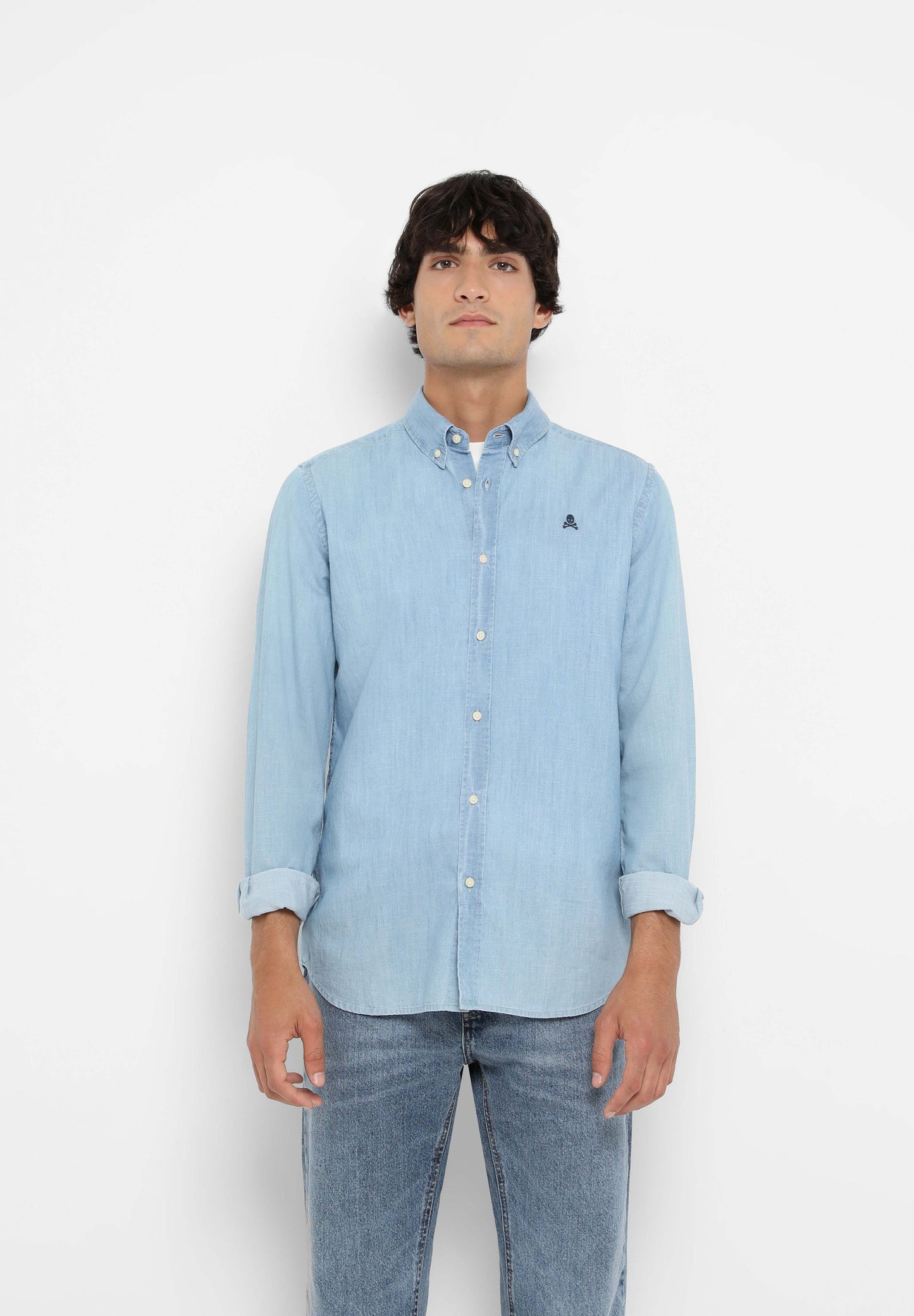 CAMISA DENIM CUELLO BOTONES