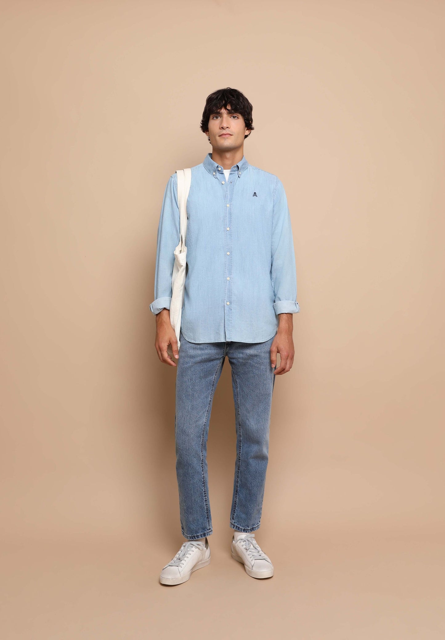 CAMISA DENIM CUELLO BOTONES