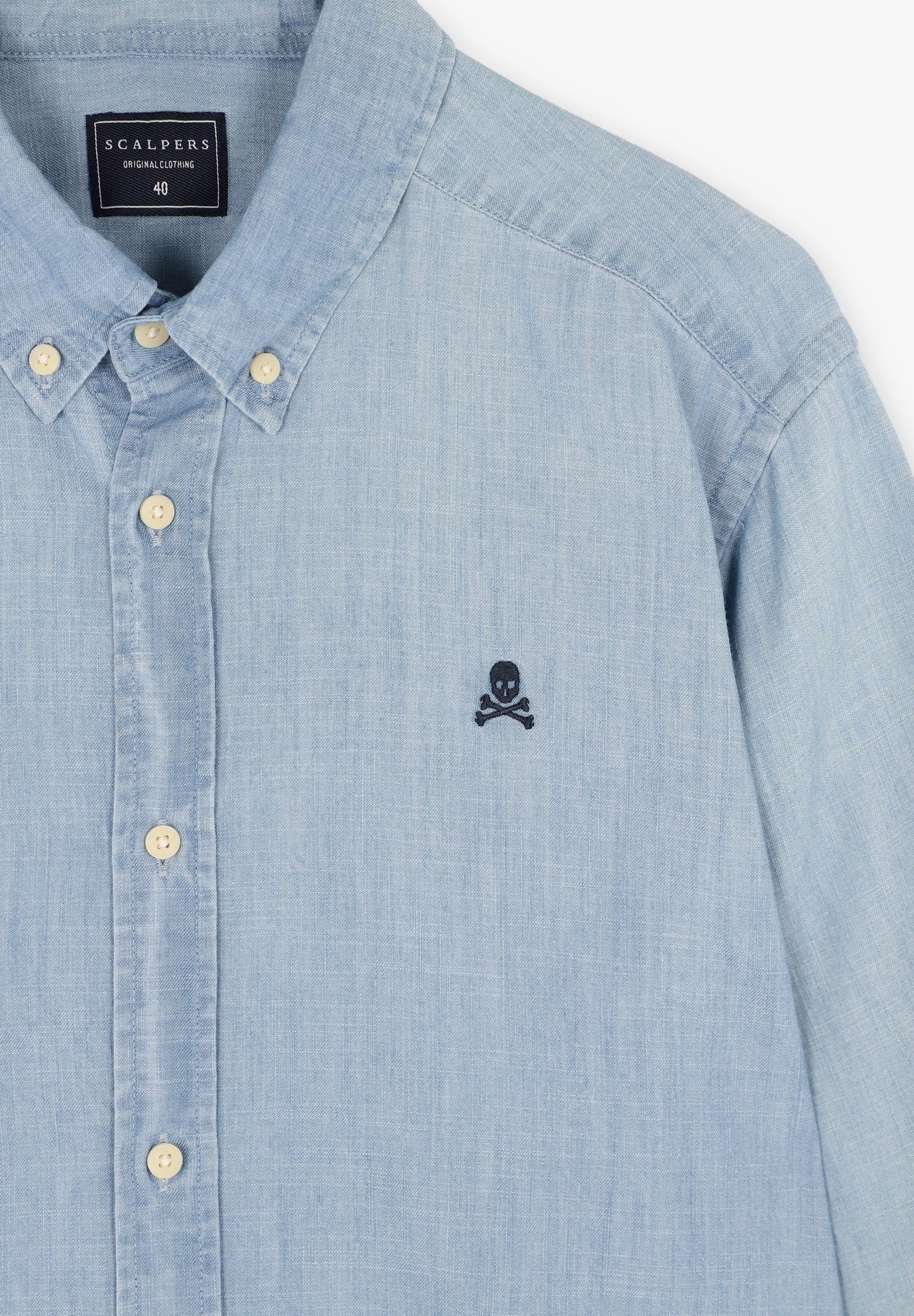 CAMISA DENIM CUELLO BOTONES