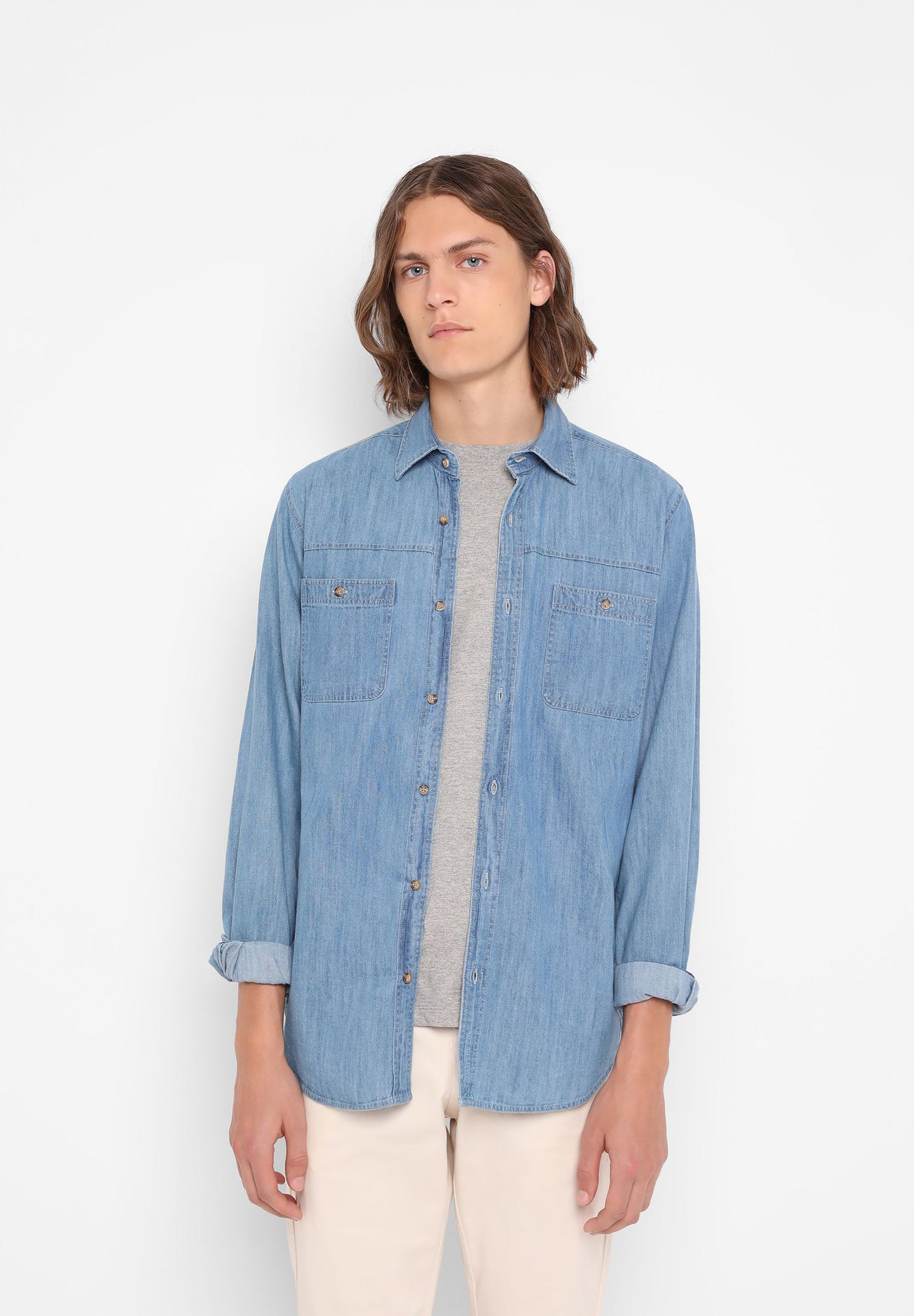 CAMISA DENIM BOLSILLOS