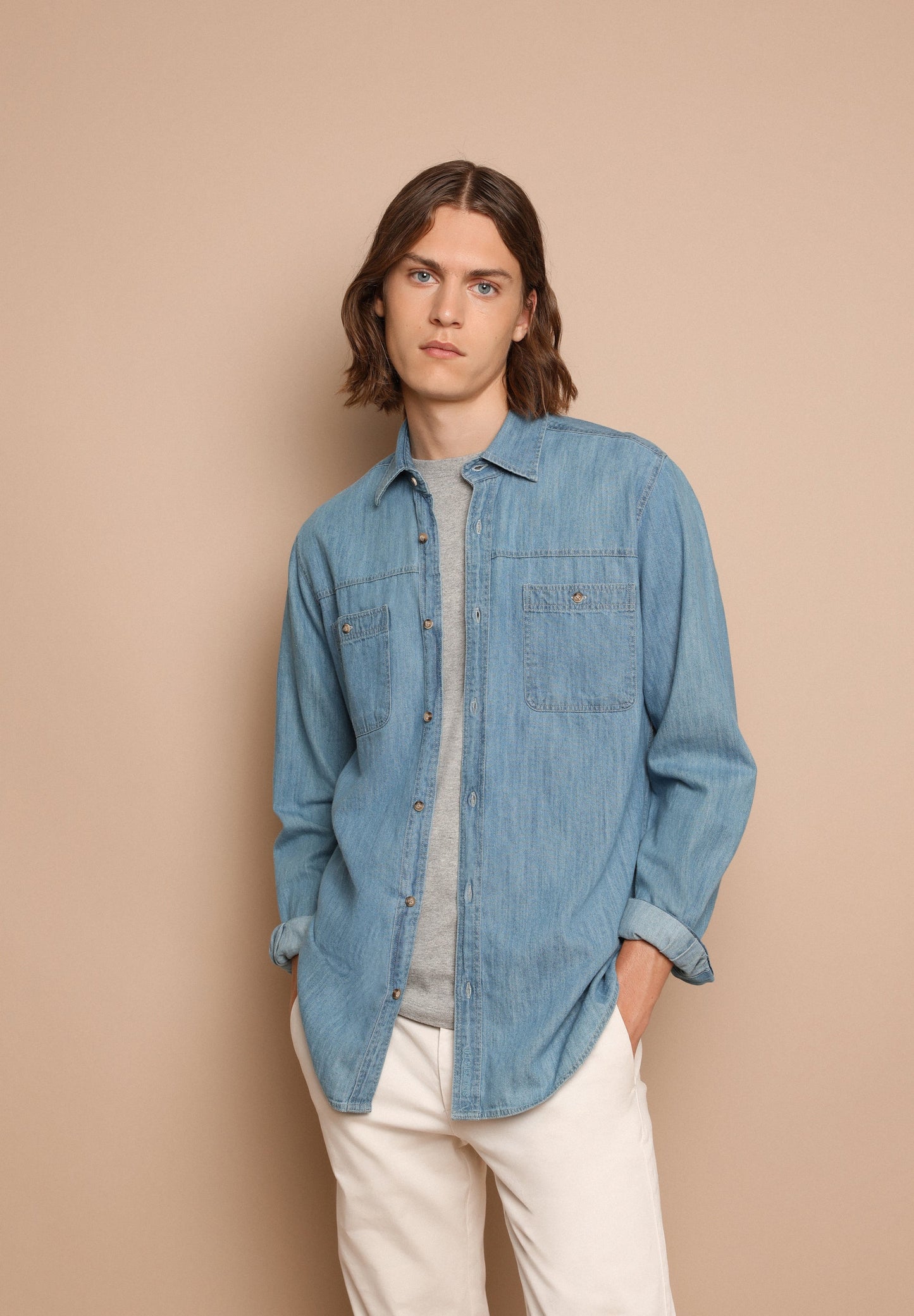 CAMISA DENIM BOLSILLOS