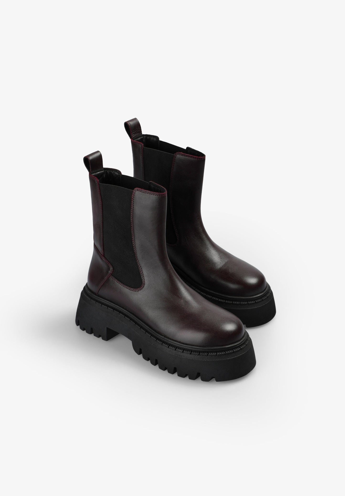 BOTAS CHELSEA PIEL BURDEOS