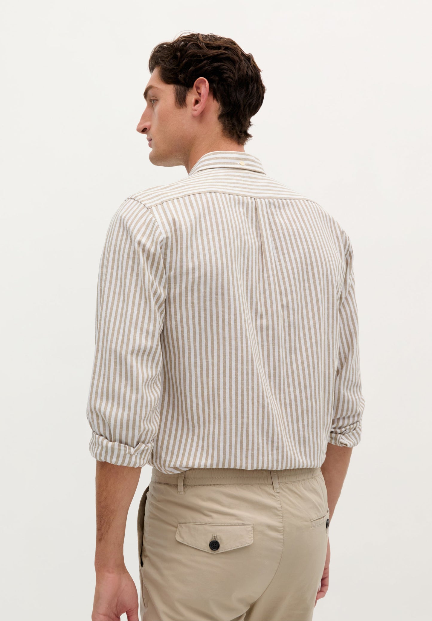 CAMISA RAYAS CUELLO BOTONES