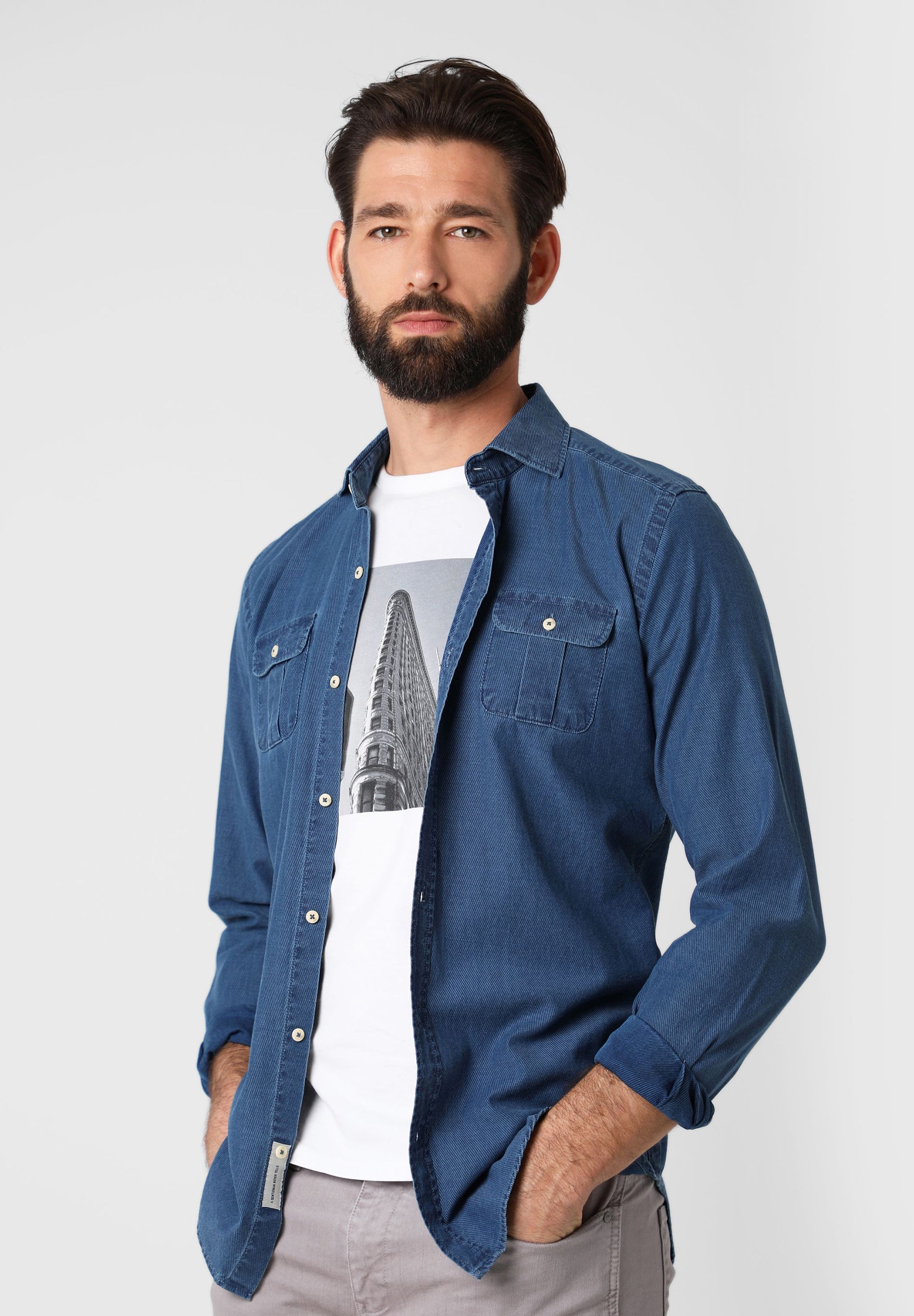 CAMISA DENIM BOLSILLOS