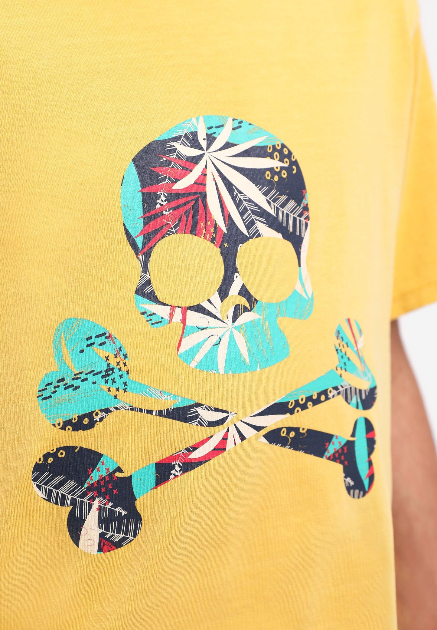 CAMISETA CALAVERA TROPICAL