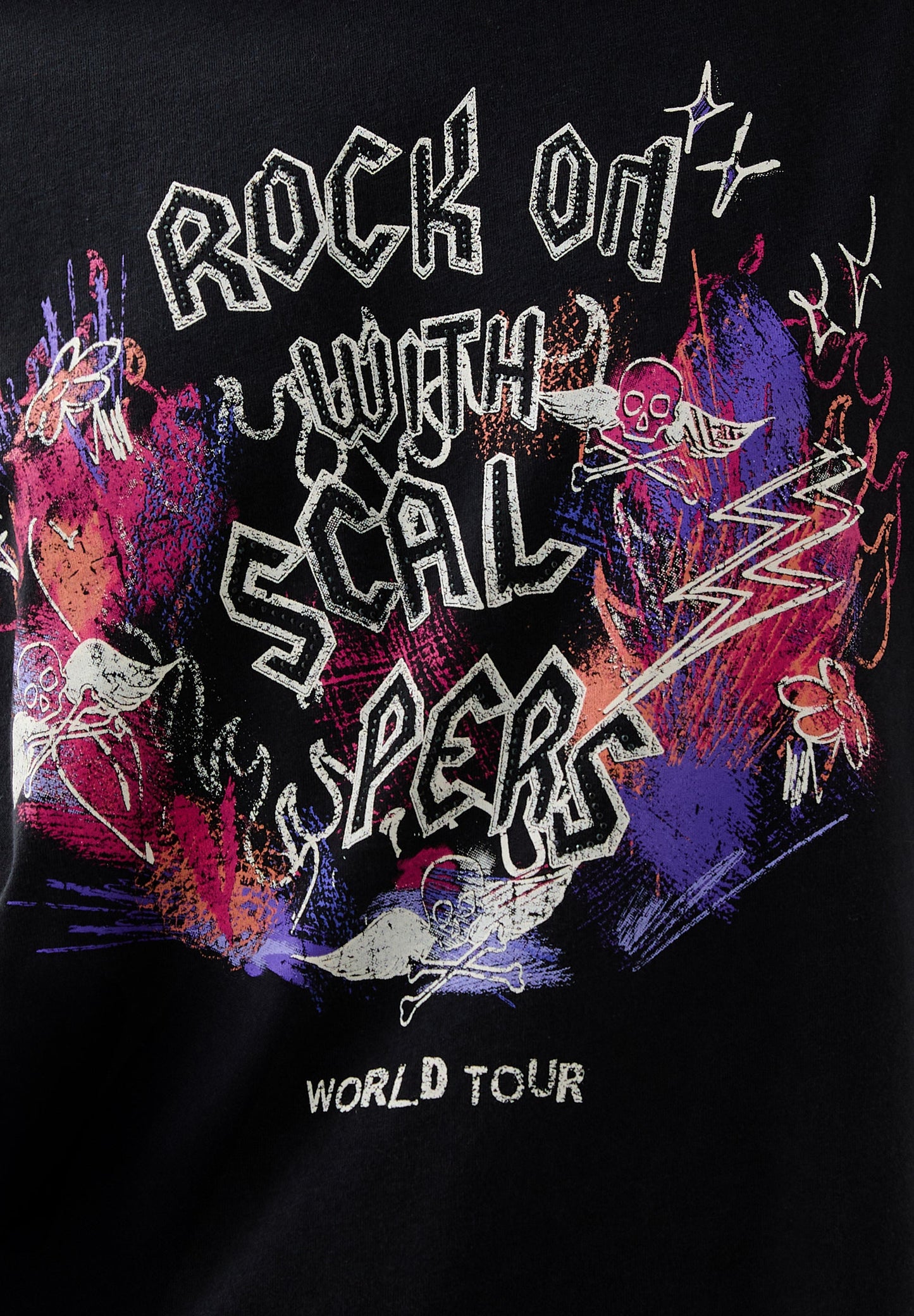 POLERA ROCK PRINT FRONTAL