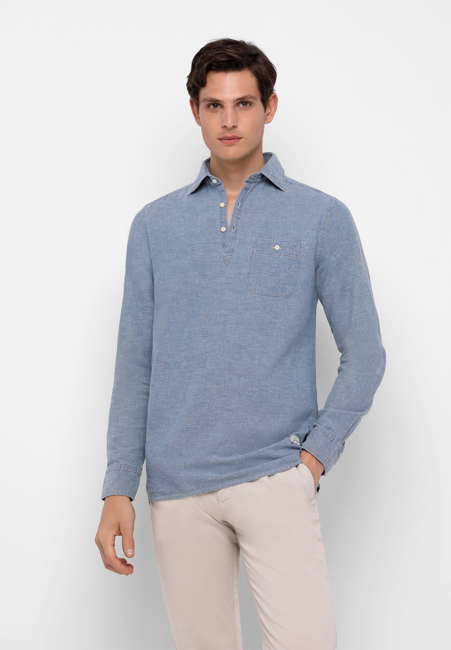 CAMISA POLERA DENIM ESTRUCTURA