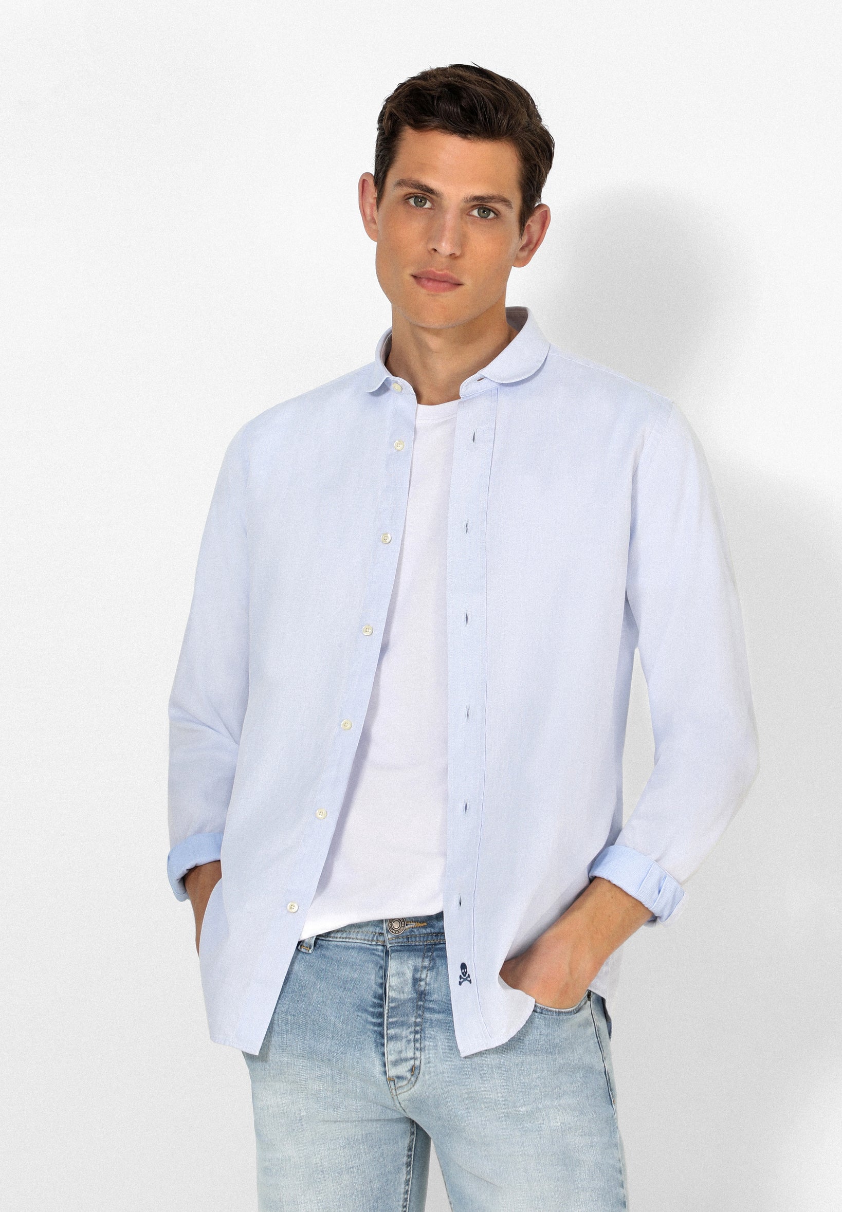 CAMISA CUELLO REDONDEADO